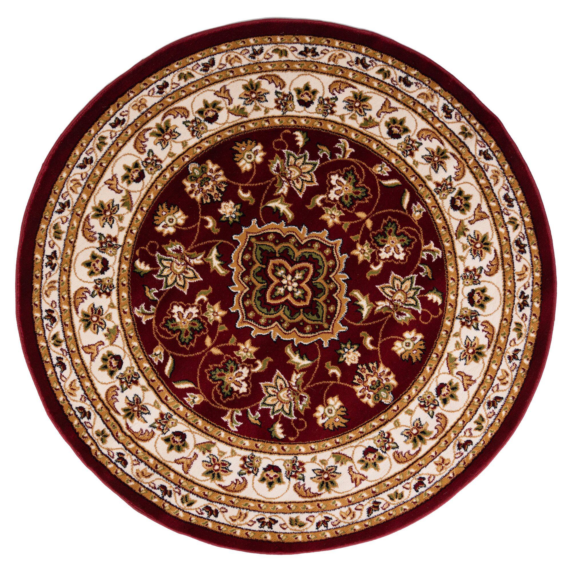 Flair Rugs, Kusový koberec Sincerity Royale Sherborne Red kruh, 133x133 (priemer) kruh, červená, kancelária