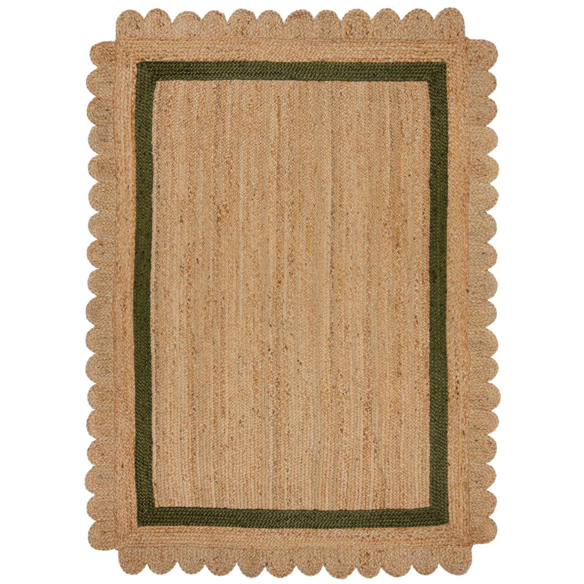 Flair Rugs, AKCIA: 120x170 cm Kusový koberec Grace Jute Natural/Green, béžová, chodba / predsieň