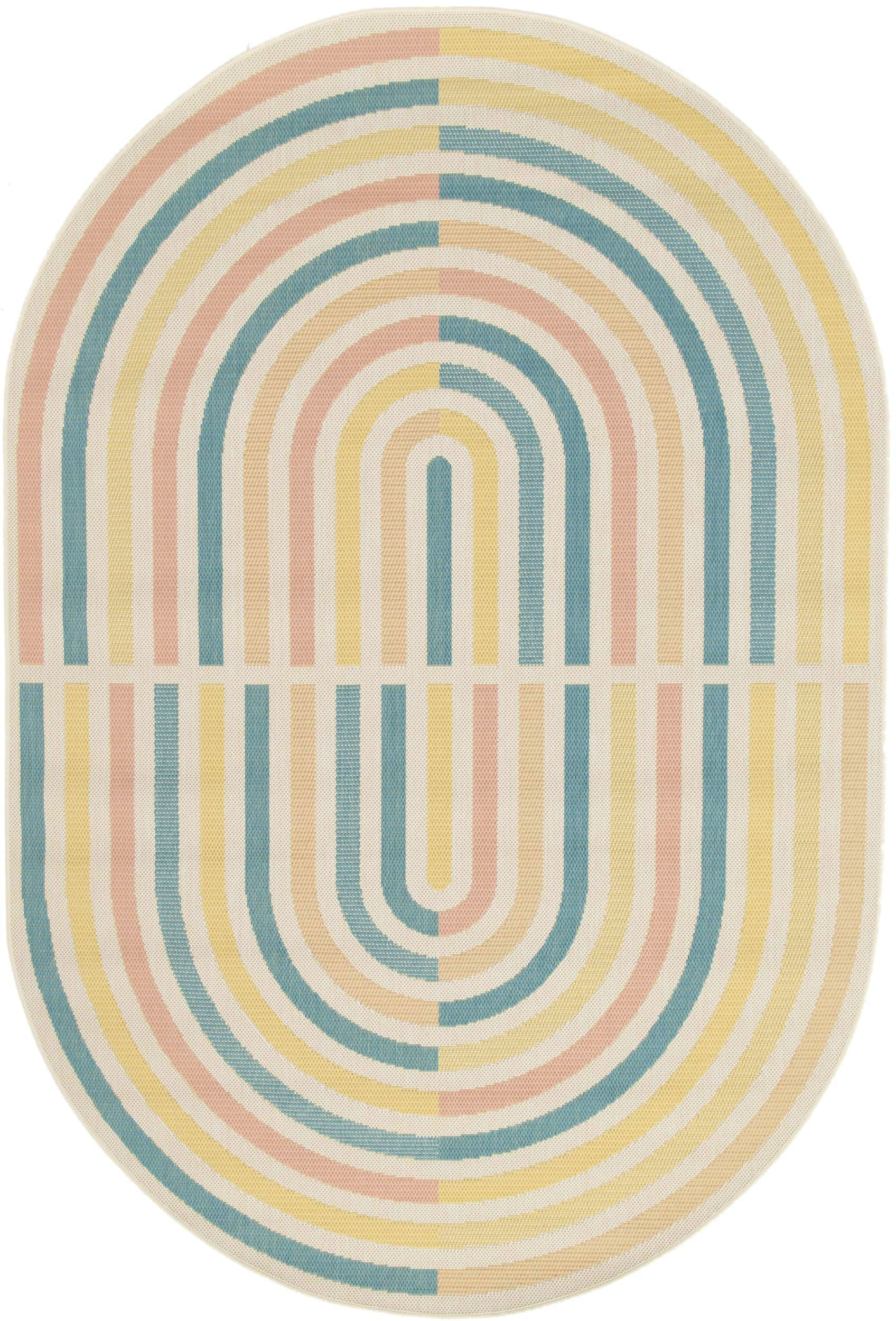 Balta, TRHÁK: Kusový koberec Star 17636-068 - na von aj na doma, 160x230 ovál, viacfarebná, chodba / predsieň