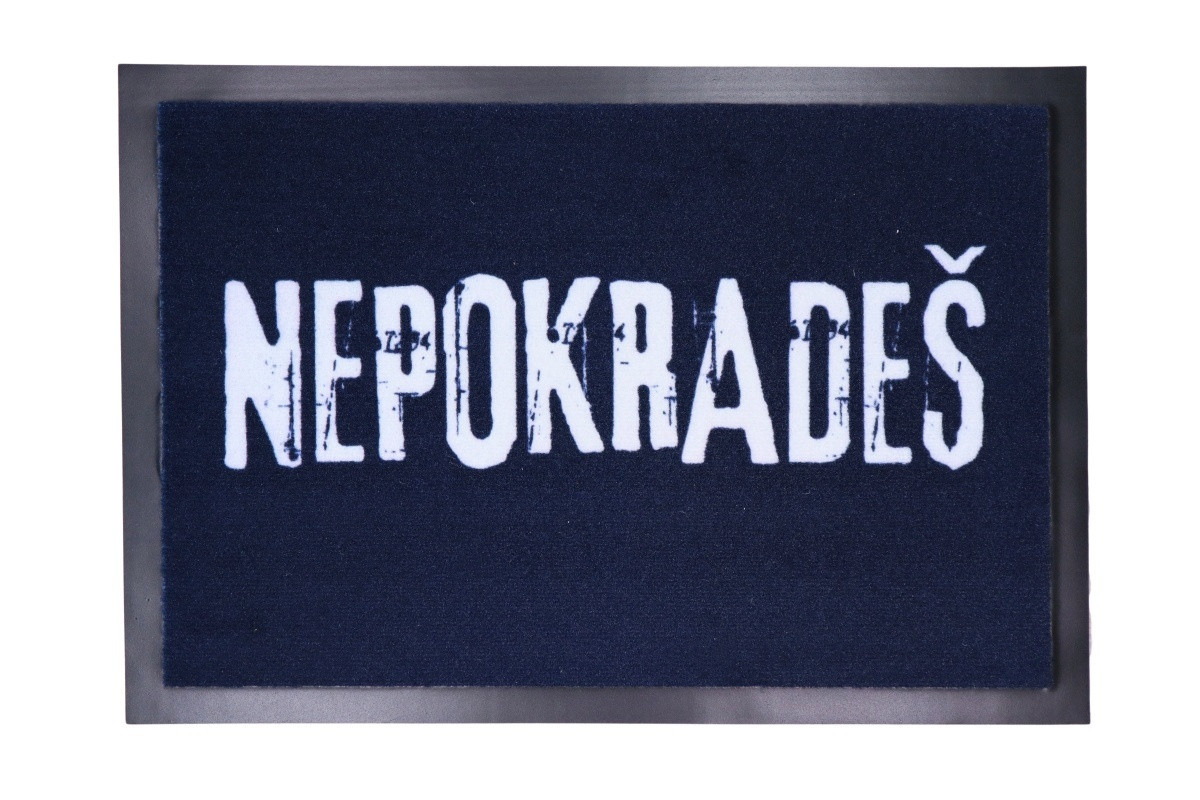 Mercury Flooring, Rohožka Nepokradneš 40x60 cm, 40x60, modrá