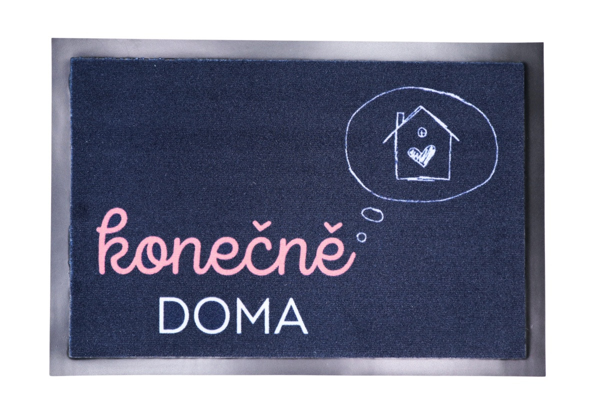 Mercury Flooring, Rohožka Konečne DOMA 40x60 cm, 40x60, modrá