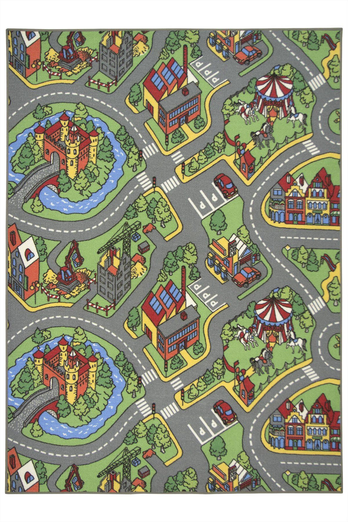 Vopi, Detský kusový koberec Hravé mesto, 50x80, viacfarebná, detská izba