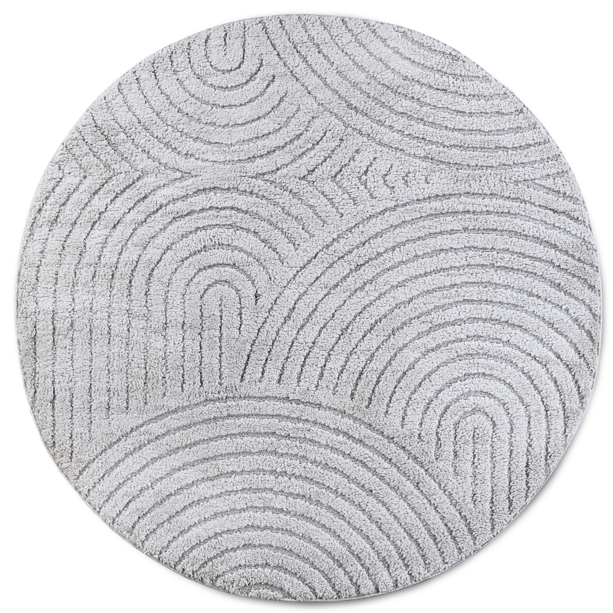 ELLE Decoration, Kusový koberec New York 106205 Light Grey kruh, 200x200 (priemer) kruh, šedá, obývacia izba