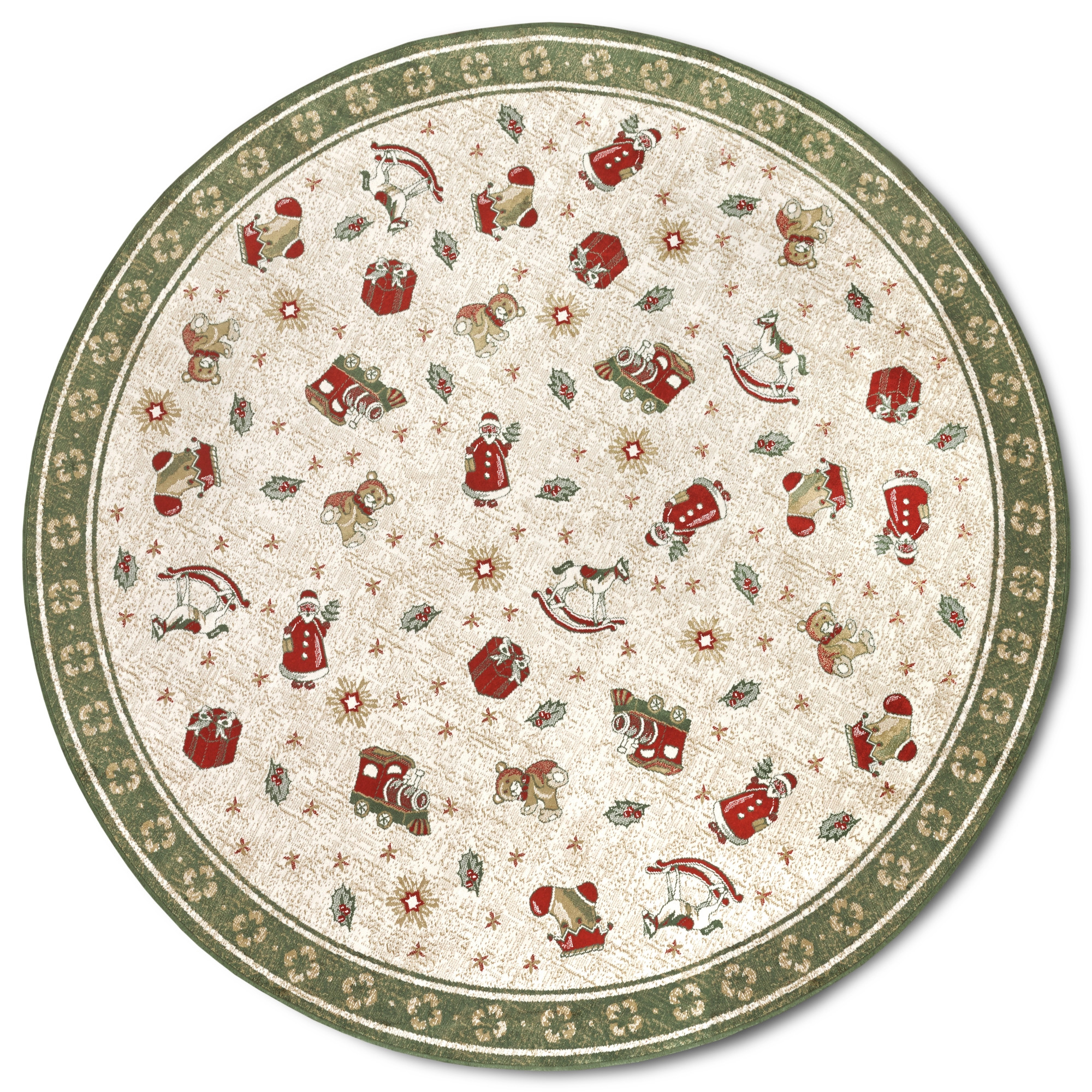 Villeroy & Boch, Kusový koberec Villeroy & Boch Toy's delight so strihaným vlasom 106218 Green, Multicolor kruh, 200x200 (priemer) kruh, zelená, obývacia izba