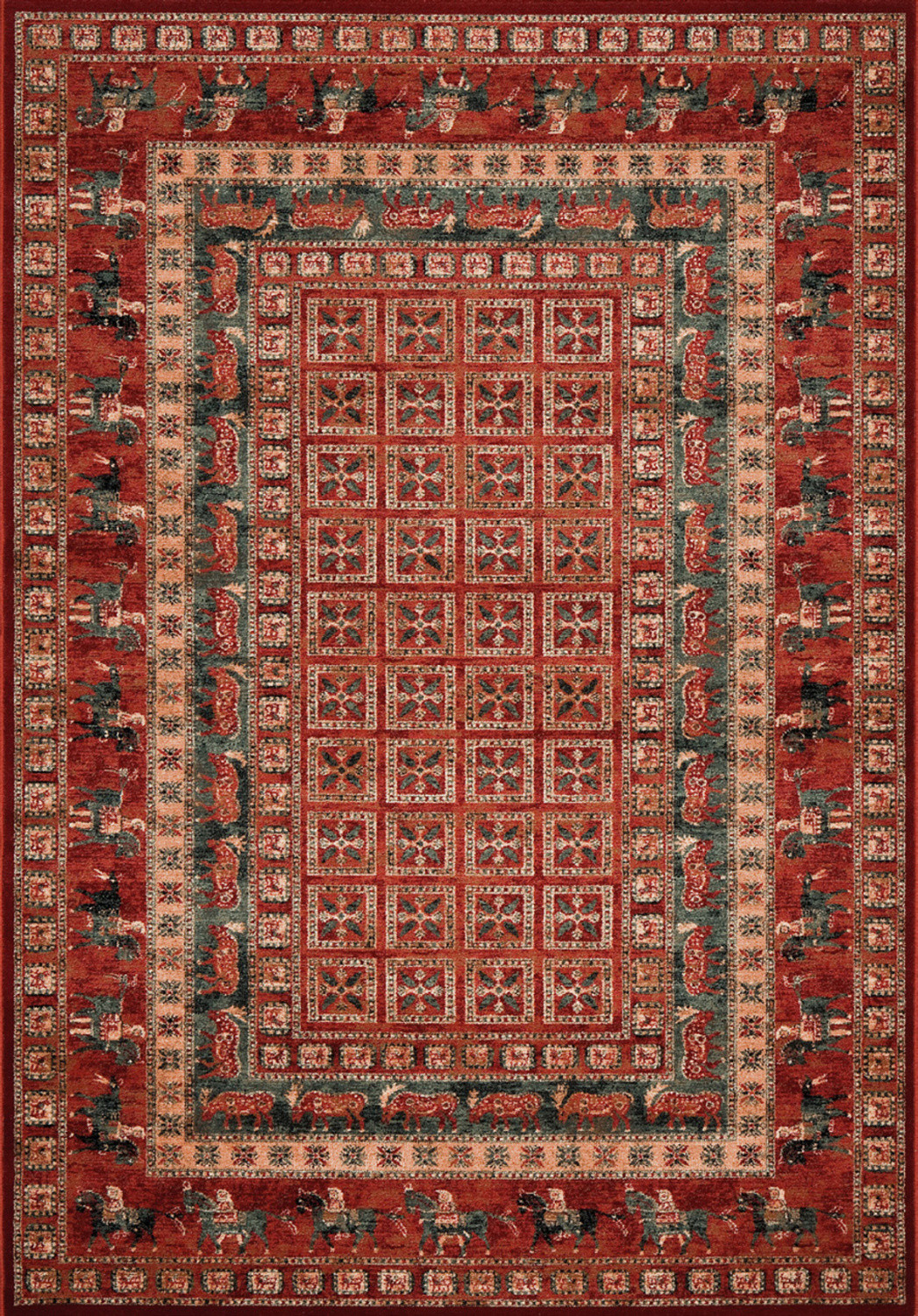 Osta, Kusový koberec Kashqai (Royal Herritage) 4301 300, 160x240, červená, chodba / predsieň