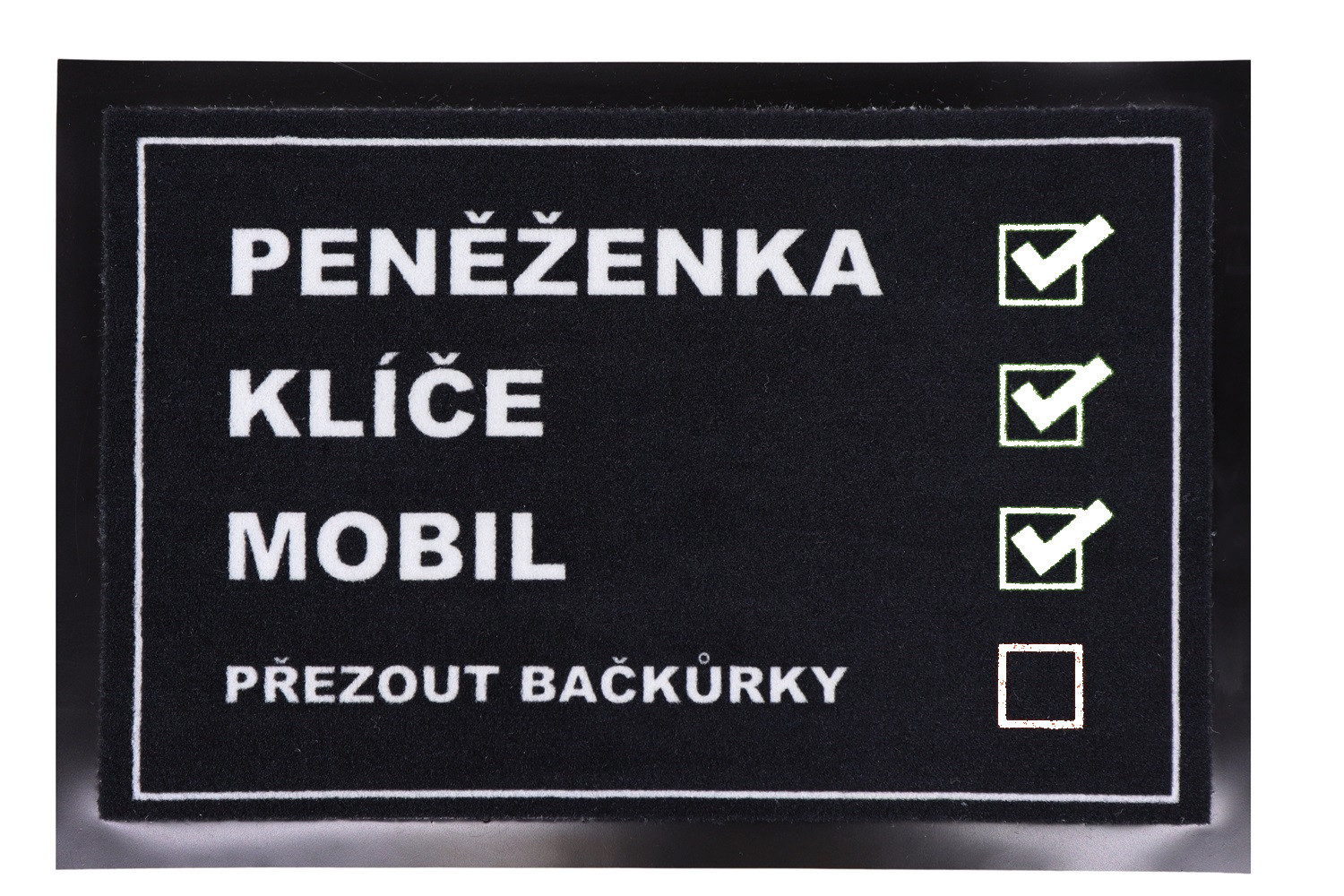 Mercury Flooring, Rohožka Checklist 40x60 cm – na von aj na doma, 40x60, čierna