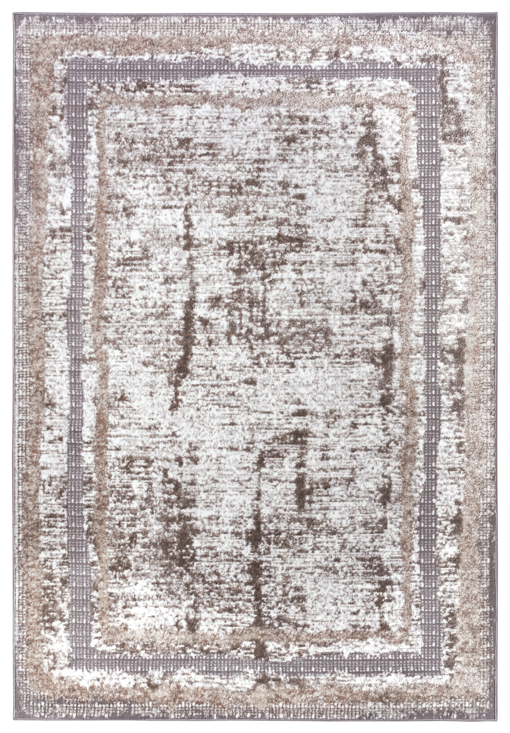 Hanse Home, Kusový koberec Shine 105920 Classic White Cream Silver, 67x120, hnedá, obývacia izba