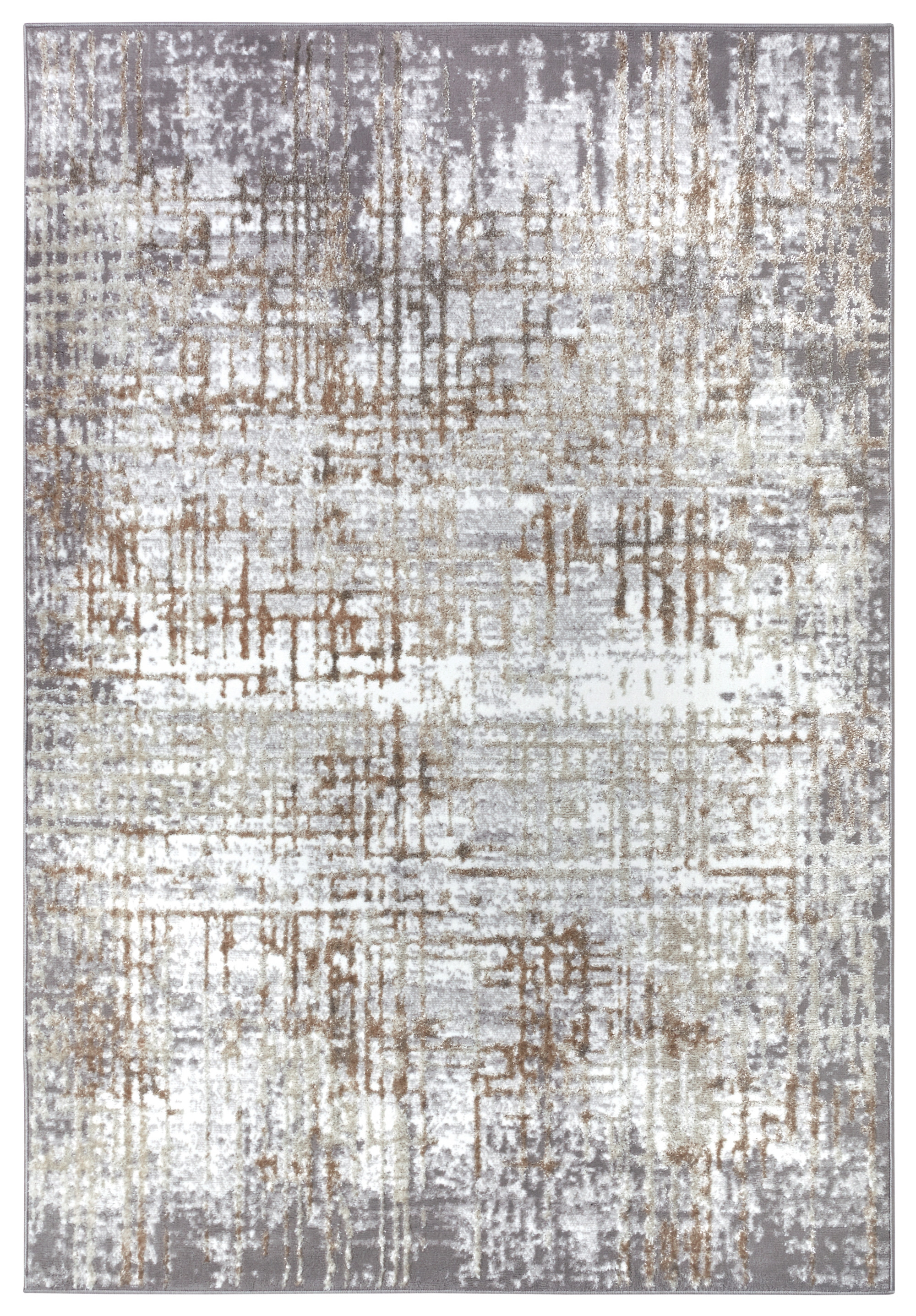 Hanse Home, Kusový koberec Shine 105925 Abstract Cream Grey, 67x120, šedá, obývacia izba