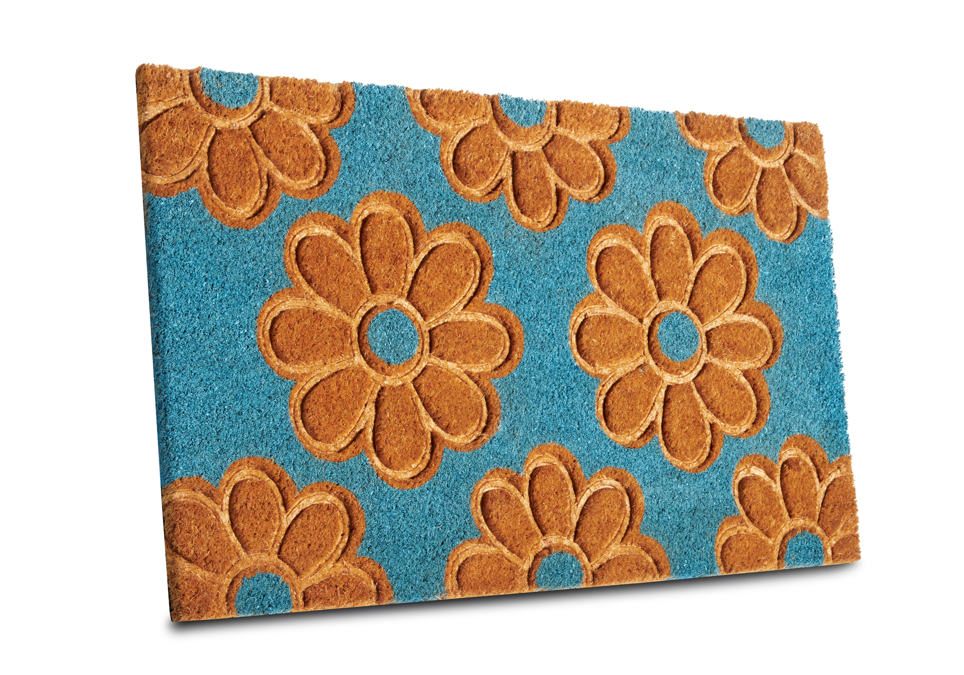 Hanse Home, Rohožka Flowers 105928 - na von aj na doma, 45x75, modrá, chodba / predsieň