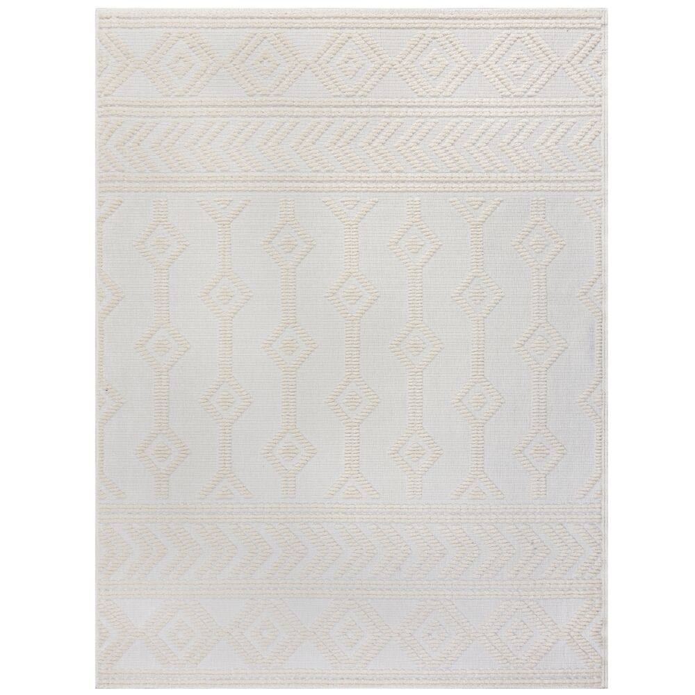 Flair Rugs, AKCIA: 80x160 cm Kusový koberec Verve Shyla Ivory, biela, obývacia izba