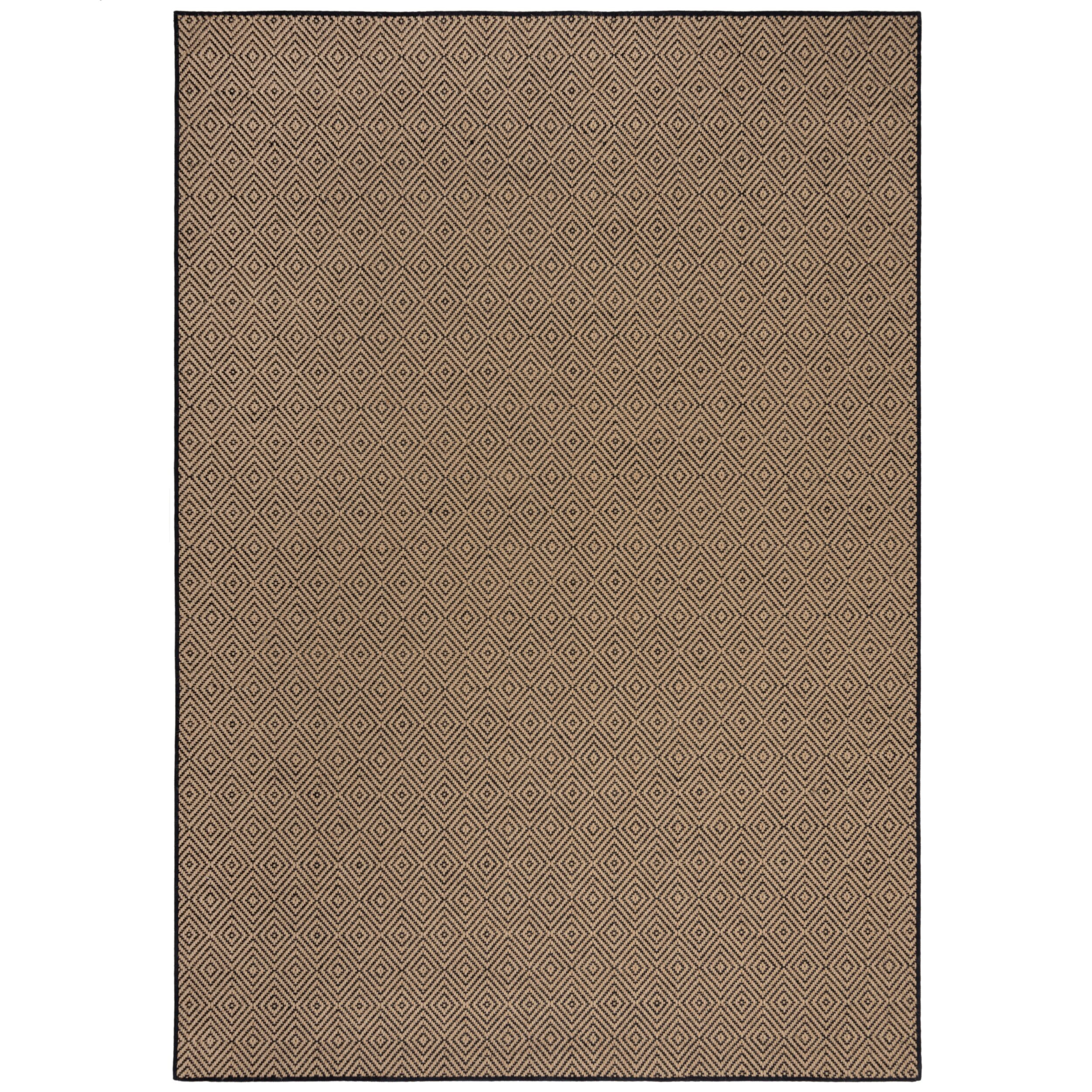Flair Rugs, Kusový koberec Geometric Jute Black, 160x230, béžová, chodba / predsieň