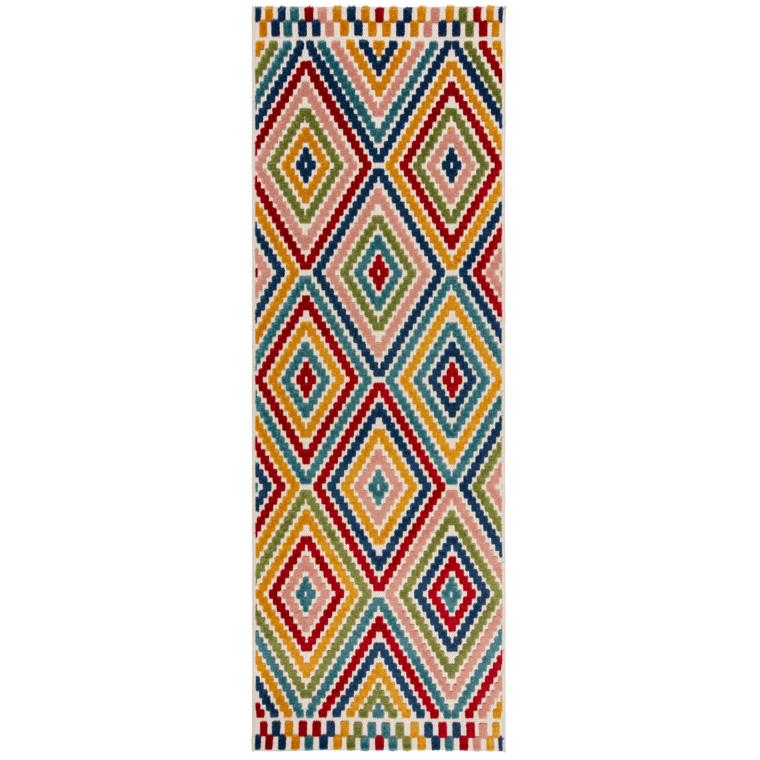 Flair Rugs, Behúň Miami Bay Diamond Multi – na von aj na doma, 80x230, viacfarebná, exteriér