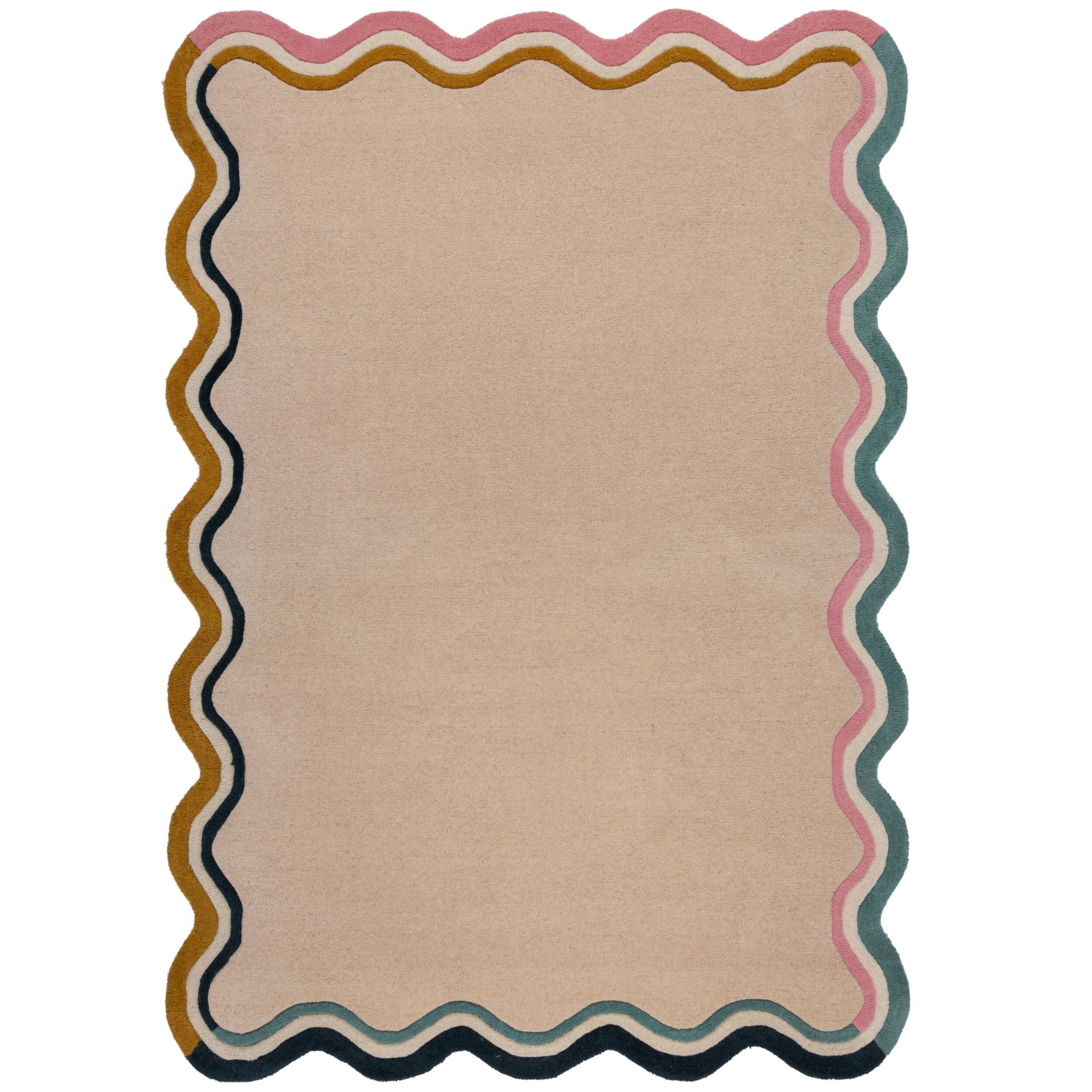 Flair Rugs, Kusový koberec Wool Scallop Leo Border Multi, 200x290, viacfarebná, obývacia izba