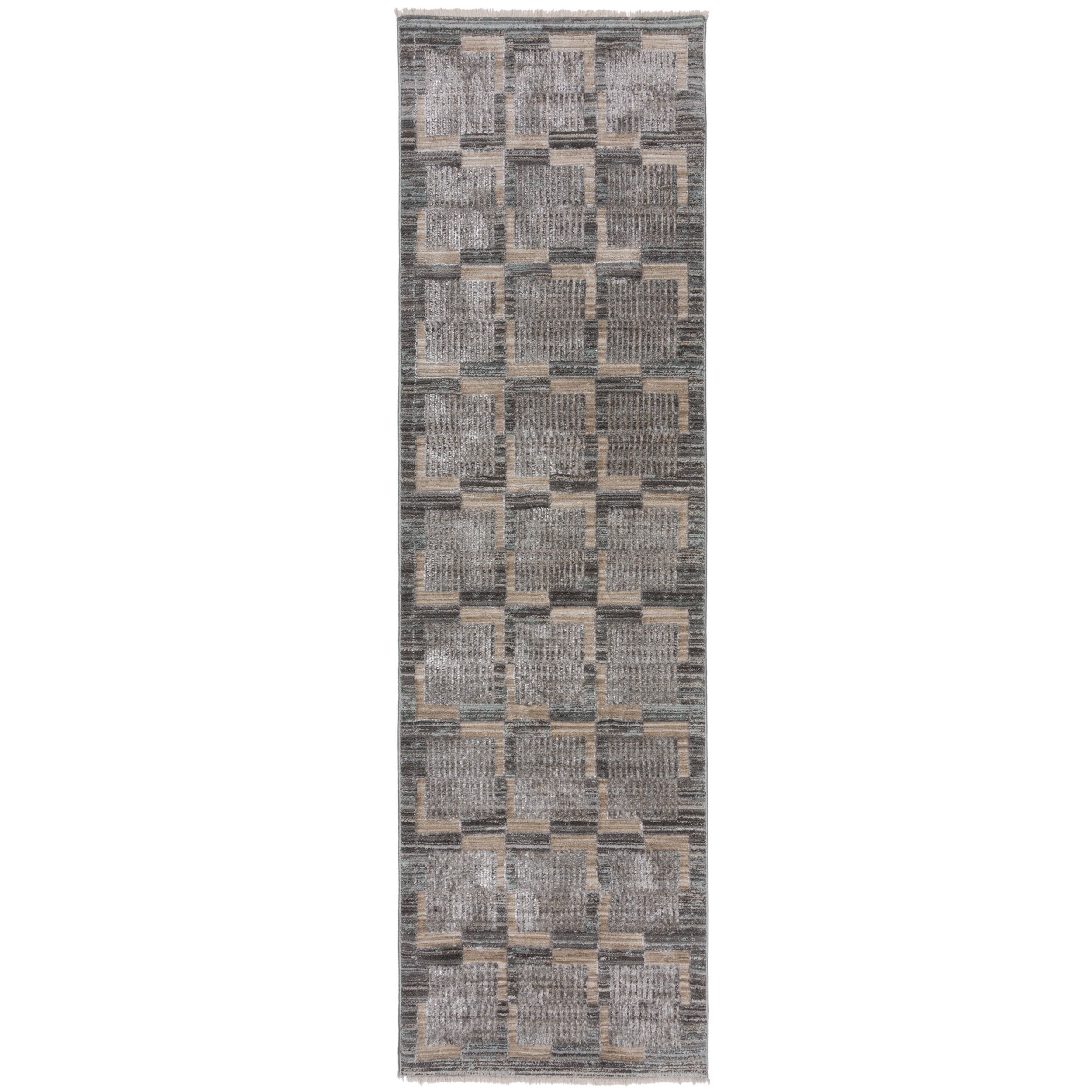 Flair Rugs, Behúň Evelyn Blocks Natural, 66x300, viacfarebná, obývacia izba
