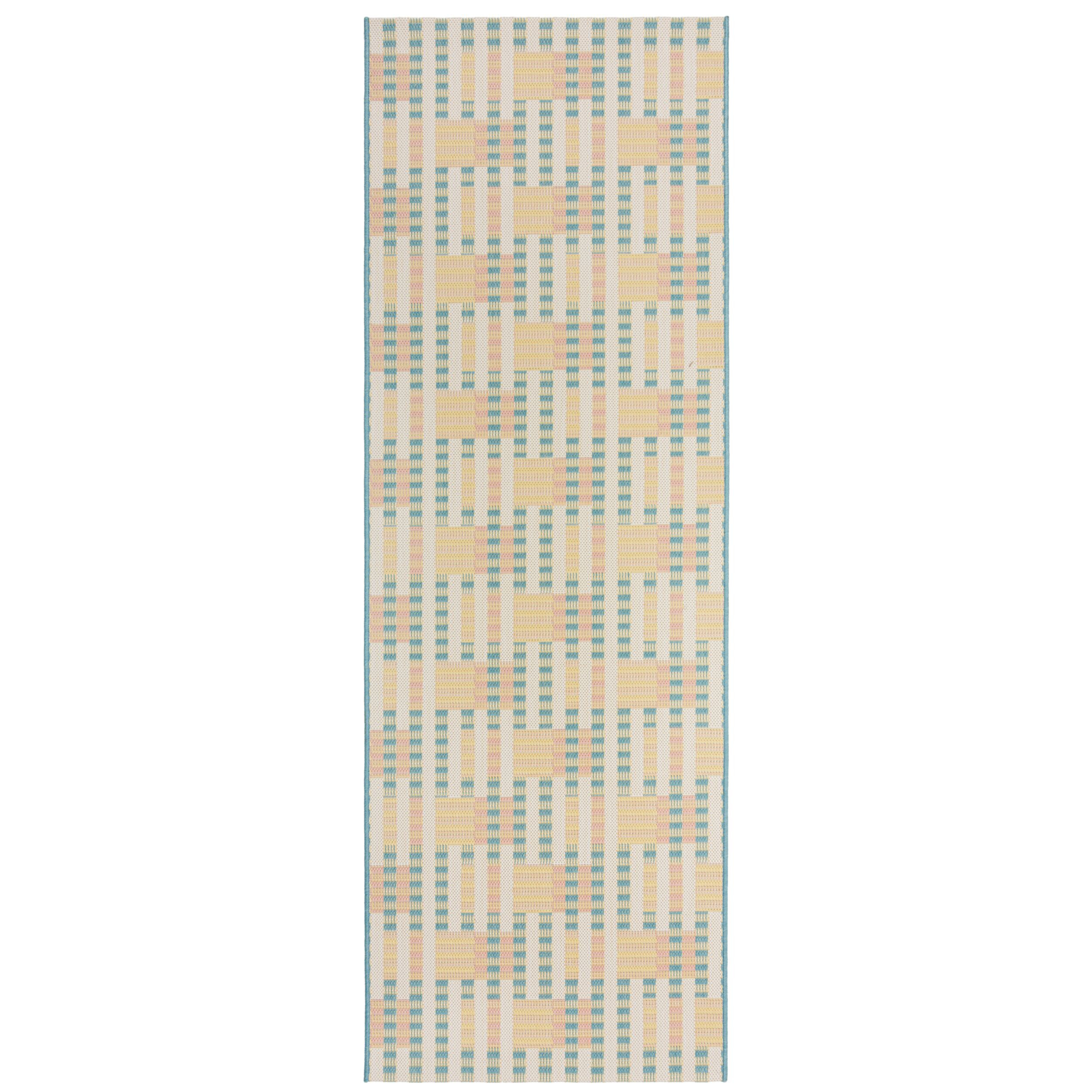 Flair Rugs, Behúň Marseille Villa Check Multi – na von aj na doma, 80x230, viacfarebná, chodba / predsieň