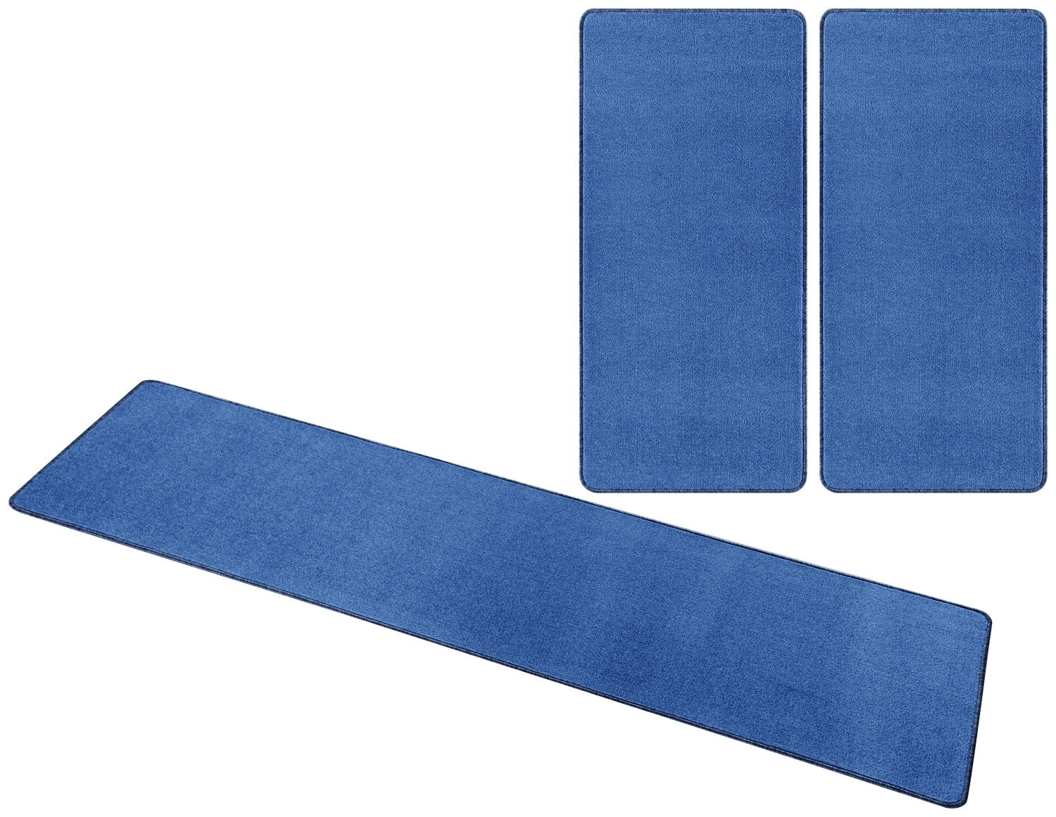 Hanse Home, AKCIA: 3 díly: 70x140 (2x), 70x240 (1x) cm Kobercová sada Nasty 101153 Blau, modrá, spálňa