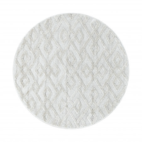 Ayyildiz, AKCIA: 80x80 (průměr) kruh cm Kusový koberec Pisa 4708 Cream kruh, biela, obývacia izba