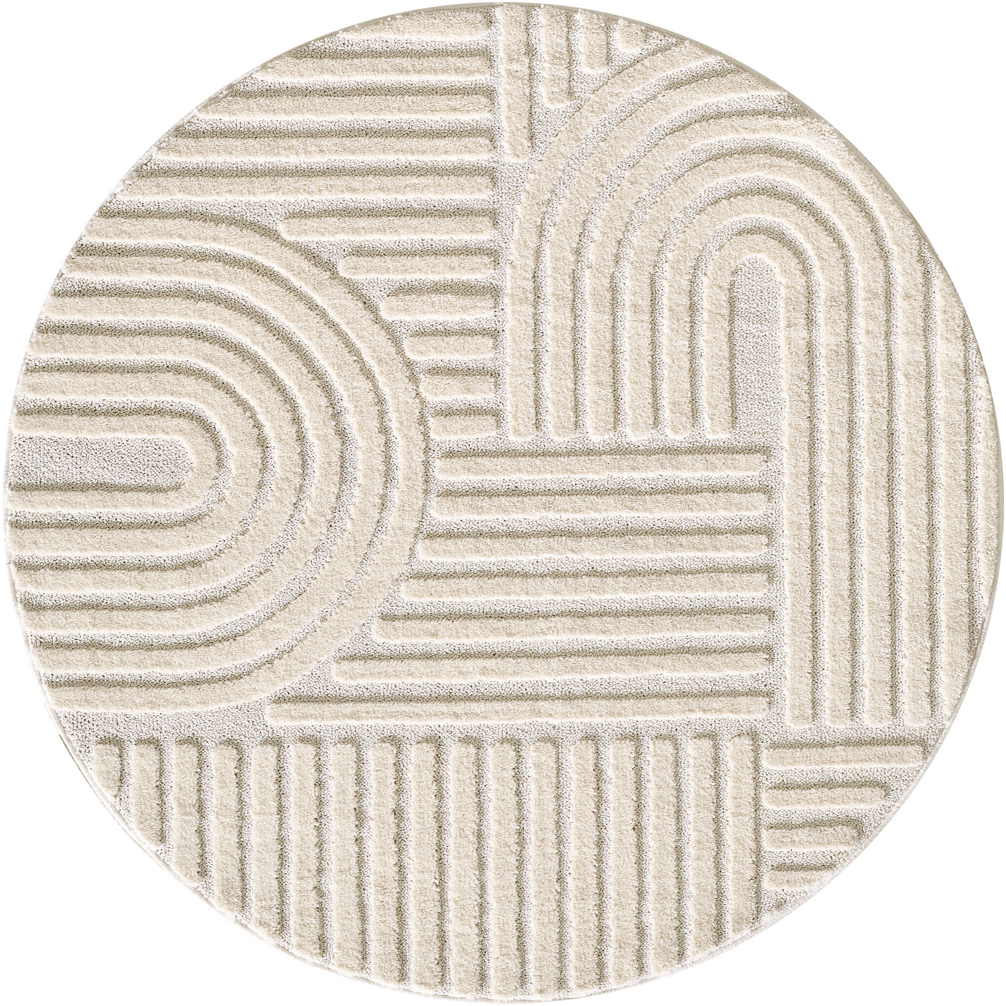 Ayyildiz Kusový koberec Art 1121 Cream kruh - 80x80 cm