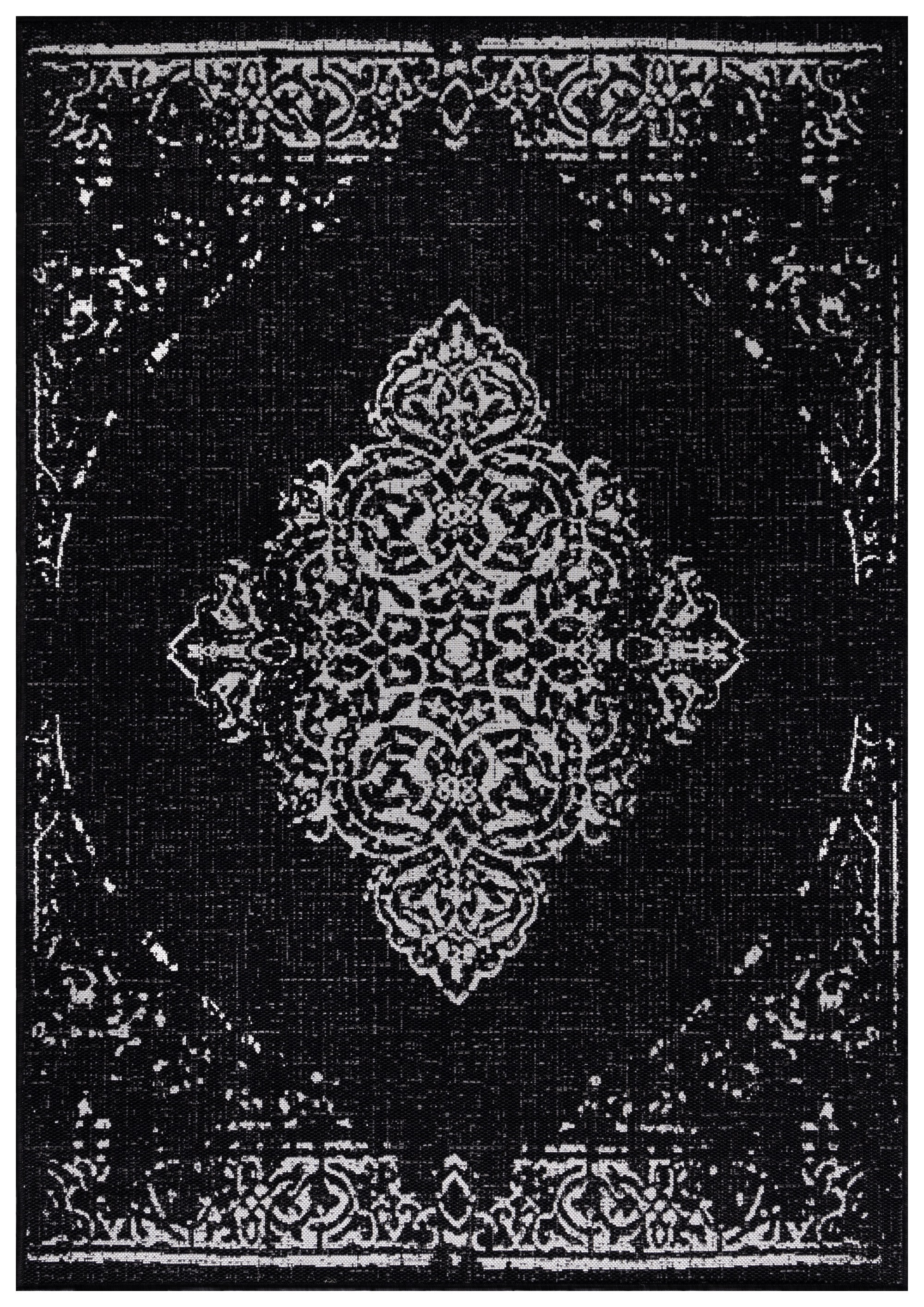 Ayyildiz, Kusový koberec Sunny 4416 Black, 140x200, čierna, chodba / predsieň