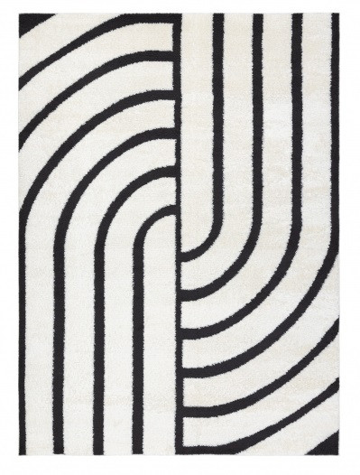 Dywany Łuszczów, AKCIA: 80x150 cm Kusový koberec Mode 8631 geometric cream/black, čiernobiela, detská izba