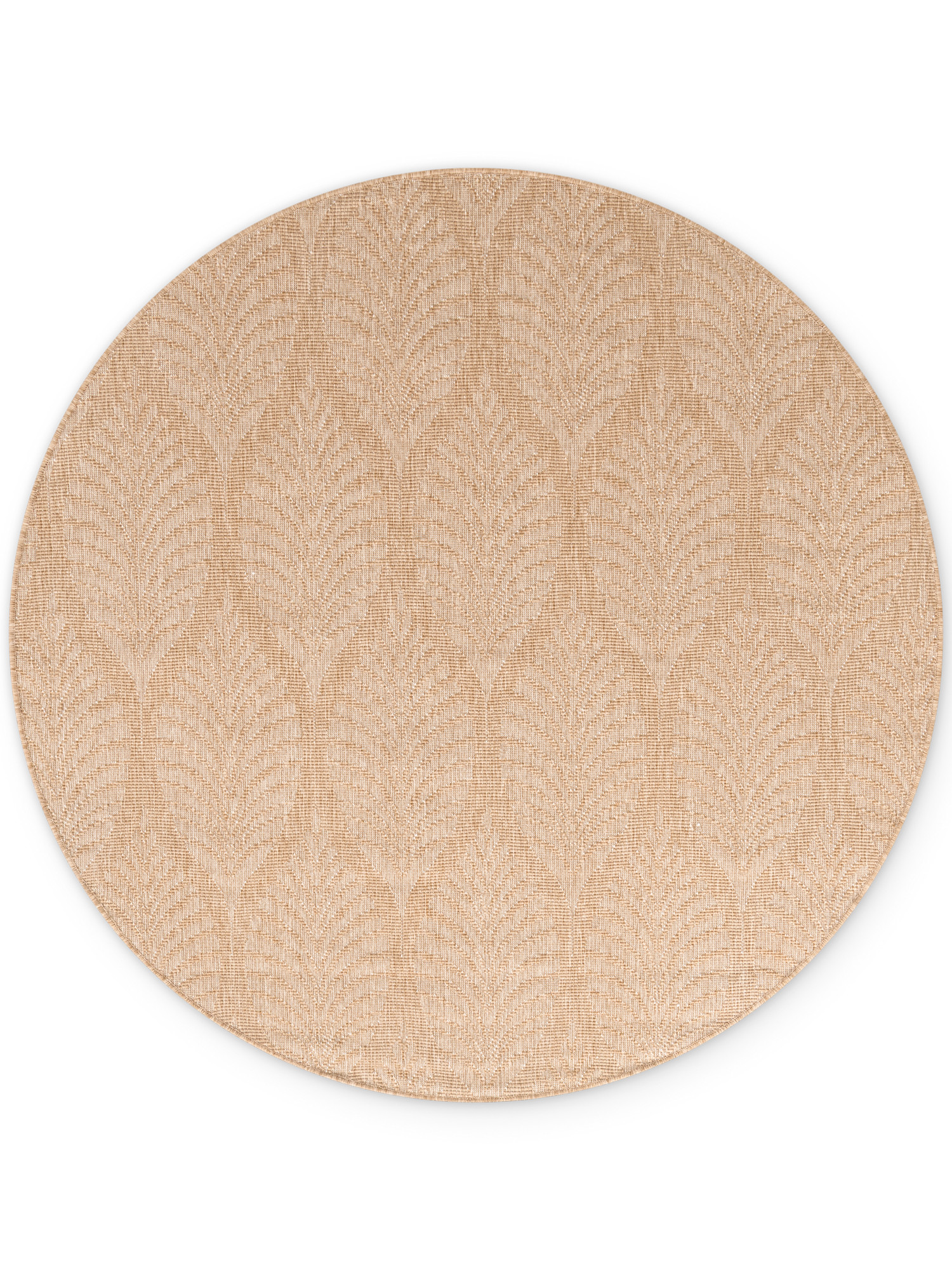 Hanse Home, Kusový koberec Duet Liora 106247 Beige/White kruh - na von aj na doma, 160x160, béžová, chodba / predsieň