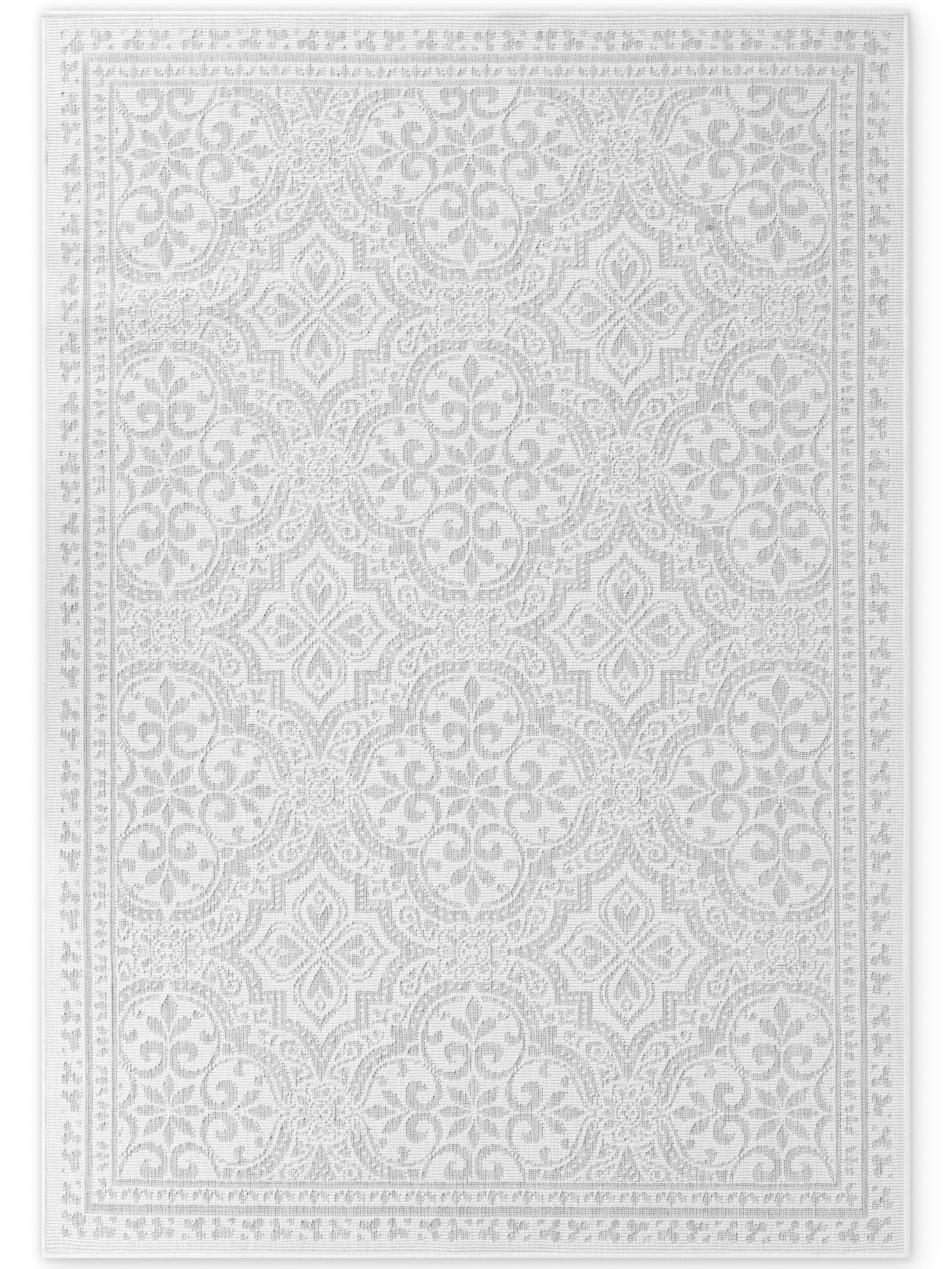 Hanse Home, Kusový koberec Duet 106251 Rosel White/Gray - na von aj na doma, 120x170, šedá, chodba / predsieň