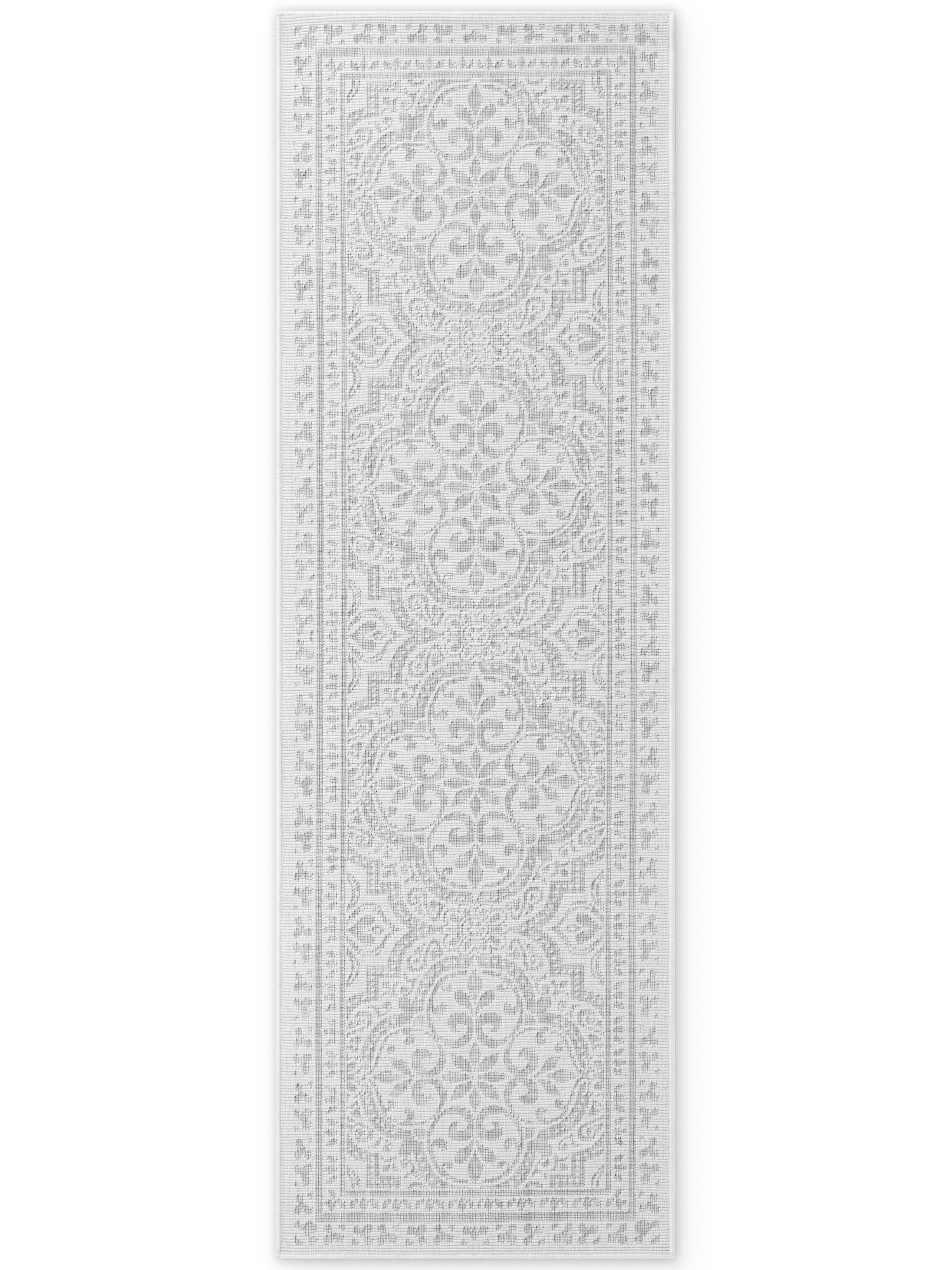 Hanse Home, Behúň Duet Rosel 106251 White/Gray - na von aj na doma, 80x250, šedá, chodba / predsieň
