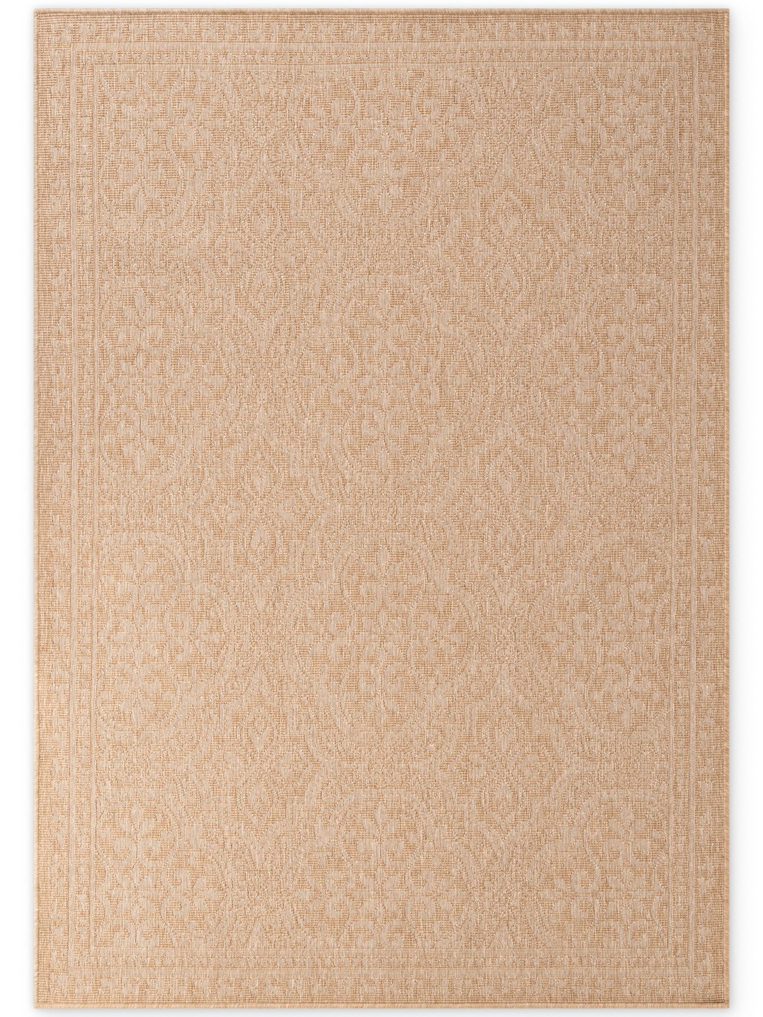 Hanse Home, Kusový koberec Duet Rosel 106252 Beige/White - na von aj na doma, 200x290, béžová, chodba / predsieň