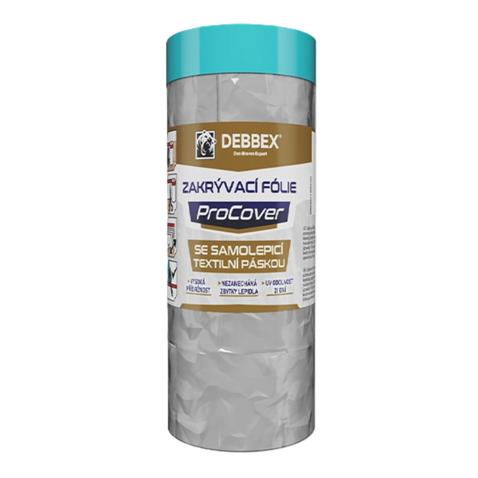 Den Braven Zakrývacia fólia s textilnou páskou - 110cm x 33m
