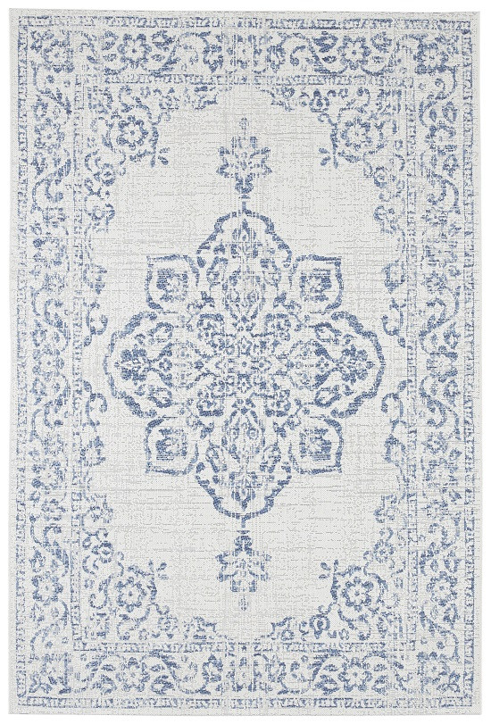 Hanse Home, AKCIA: 80x150 cm Kusový koberec Beach 103853 Cream / Blue – na von aj na doma, modrá, chodba / predsieň