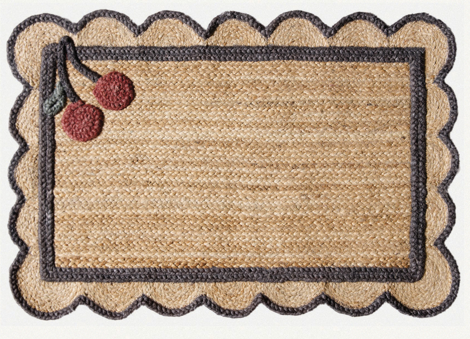 Diamond Carpets India, Ručne viazaná rohožka Berry SM-16 Natural Black, 50x80, béžová, chodba / predsieň