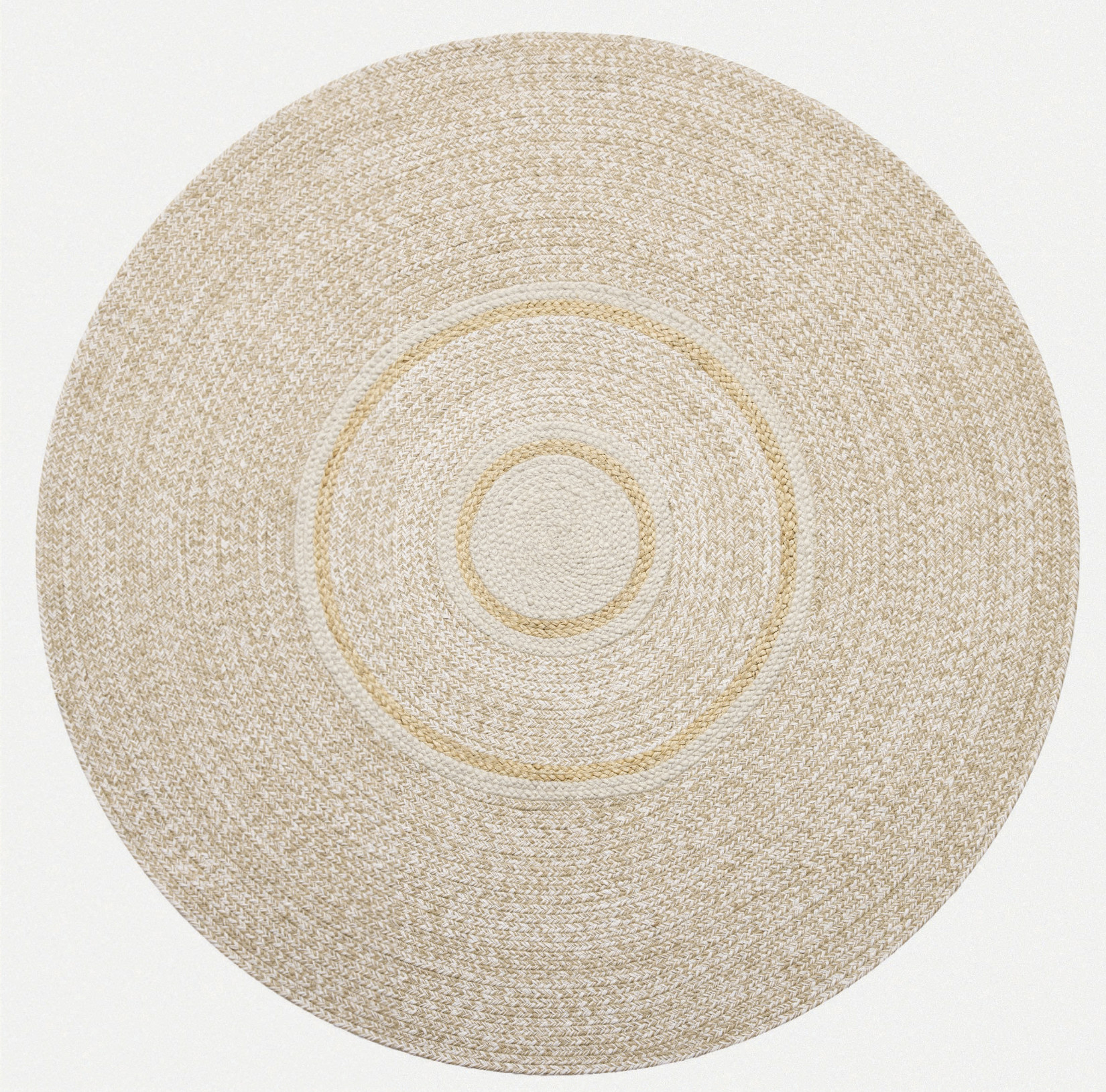 Diamond Carpets India, Ručne viazaný kusový koberec Cirra J-50 Natural kruh, 120x120, béžová, chodba / predsieň