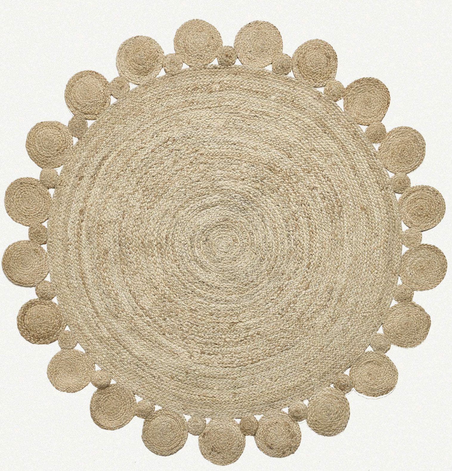 Diamond Carpets India, Ručne viazaný kusový koberec Hesper J-15 Natural kruh, 120x120, béžová, chodba / predsieň