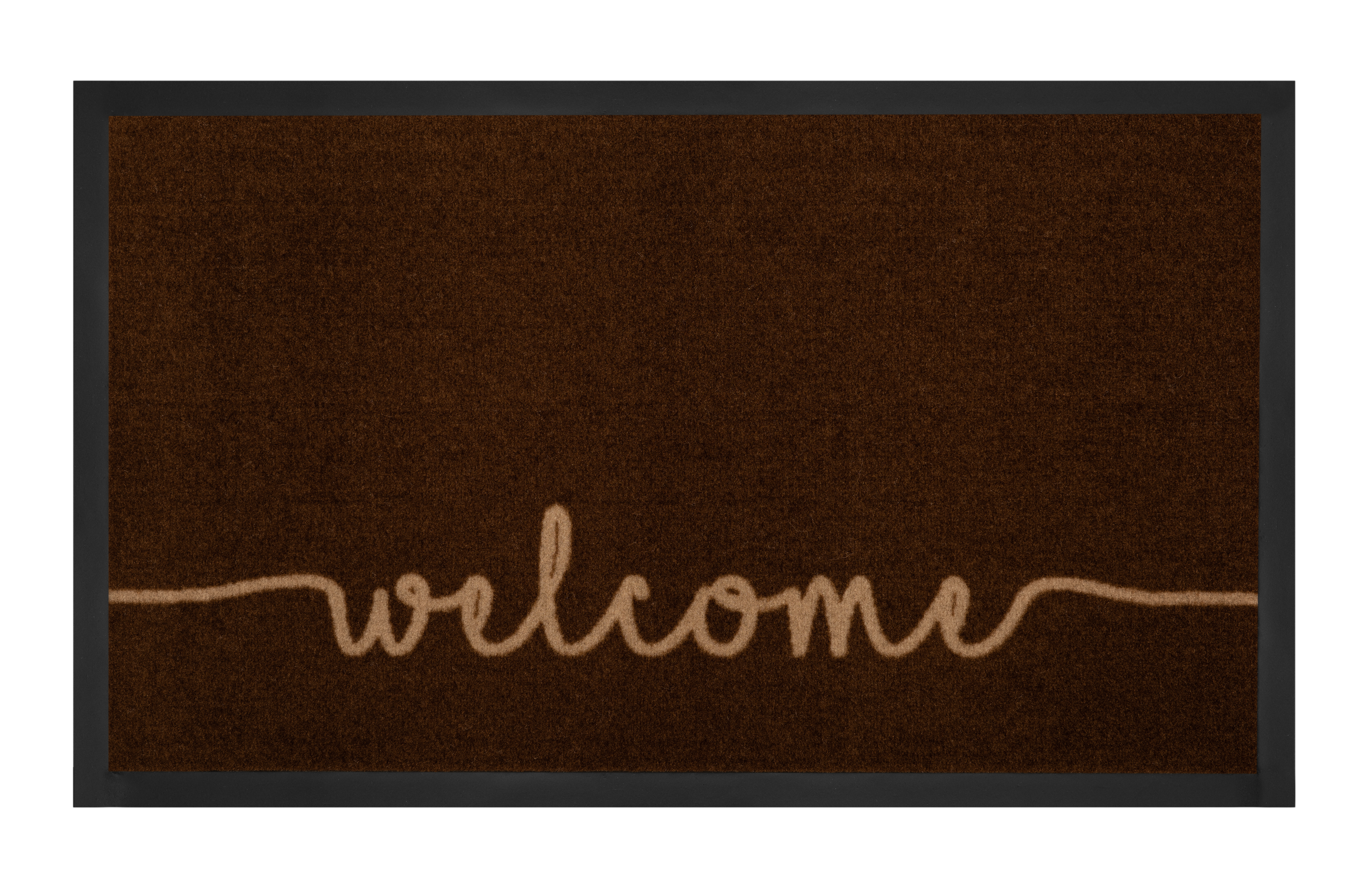 Hanse Home, AKCIA: 45x75 cm Protišmyková rohožka Welcome 103795 Darkbrown Beige – na von aj na doma, hnedá, chodba / predsieň