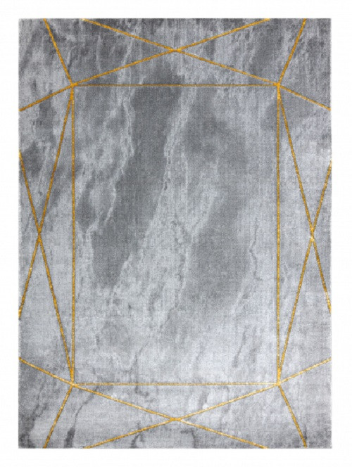 Dywany Łuszczów, AKCIA: 80x150 cm Kusový koberec Emerald 1022 grey and gold, šedá, chodba / predsieň