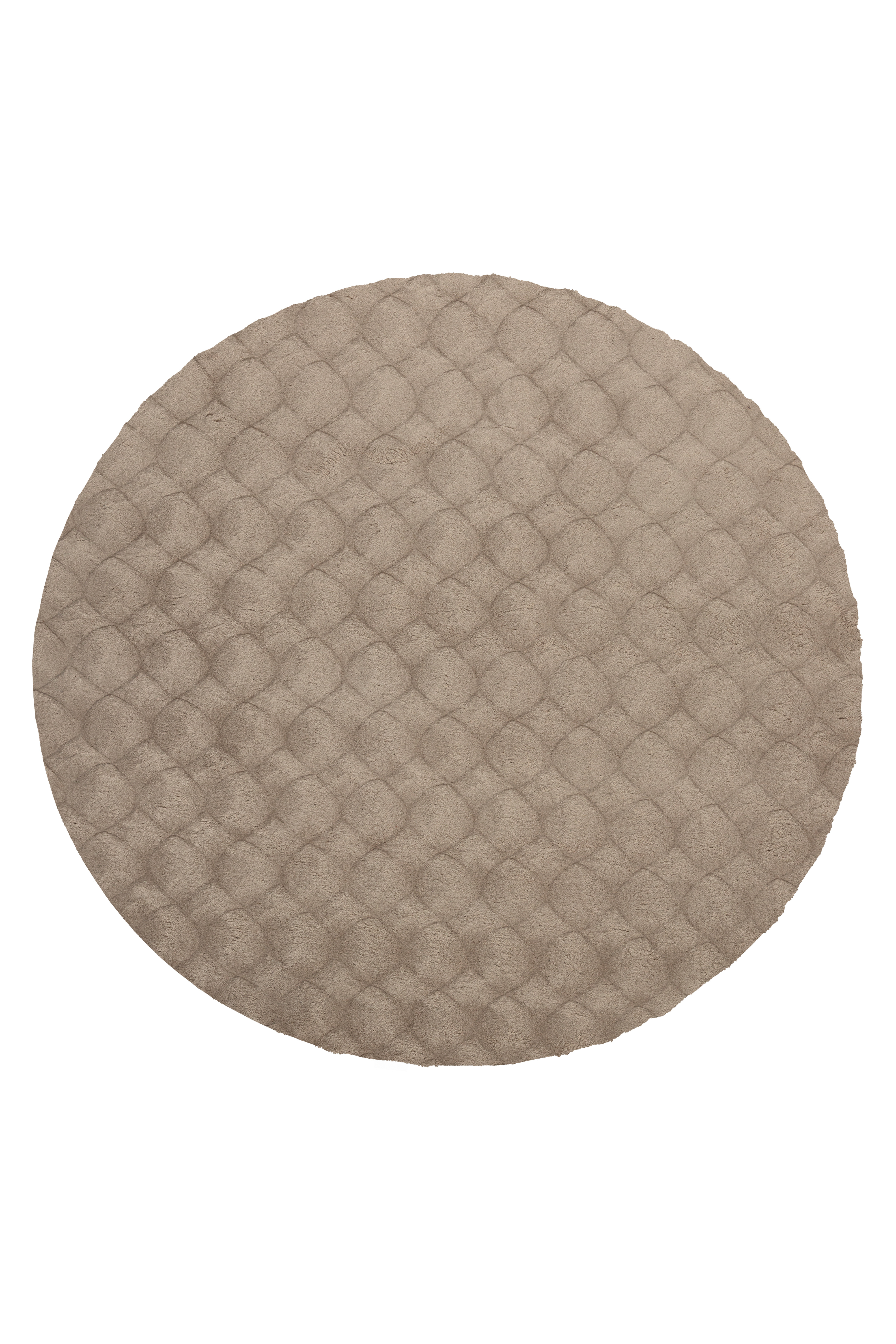 Obsession, Kusový koberec Diamond Cut 800 Taupe kruh, 120x120 (priemer) kruh, hnedá, obývacia izba