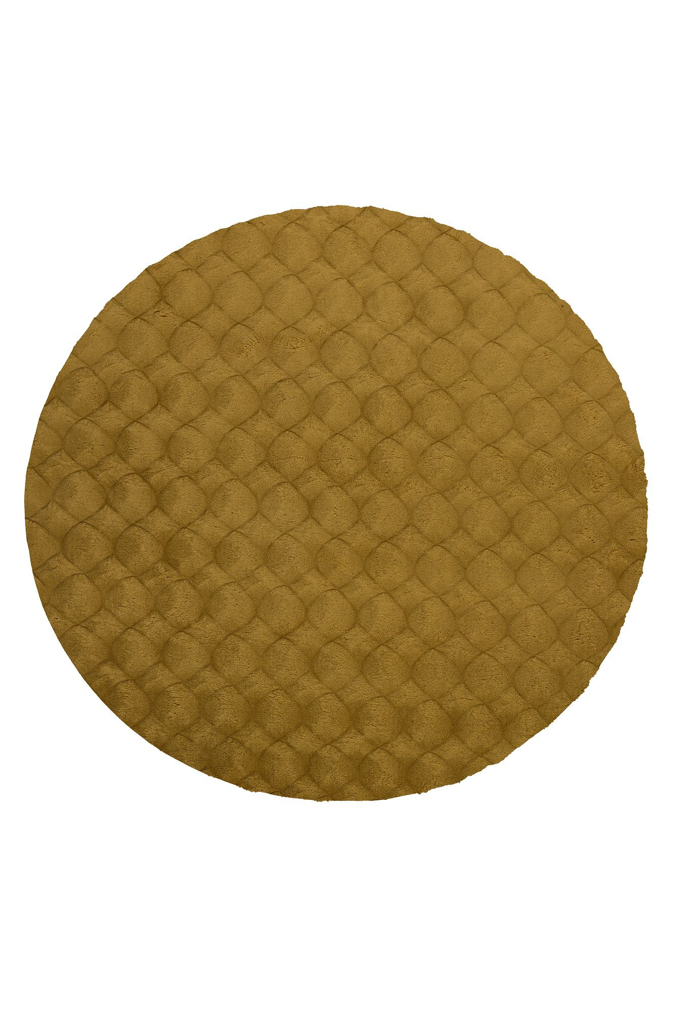 Obsession, Kusový koberec Diamond Cut 800 Honey kruh, 200x200 (priemer) kruh, hnedá, obývacia izba