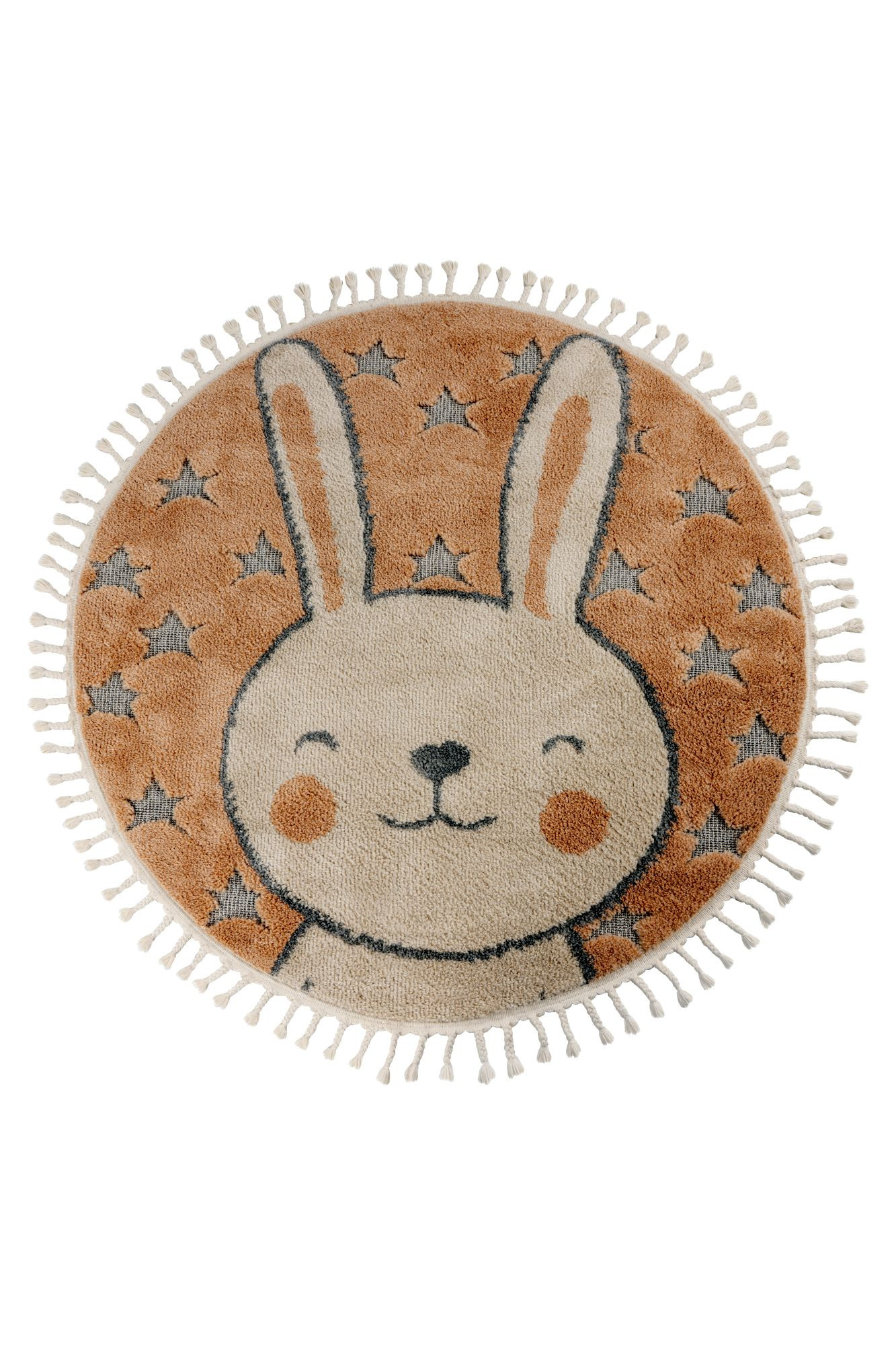 Obsession, Detský kusový koberec My Fano 390 Rabb kruh, 133x133 (priemer) kruh, oranžová, detská izba