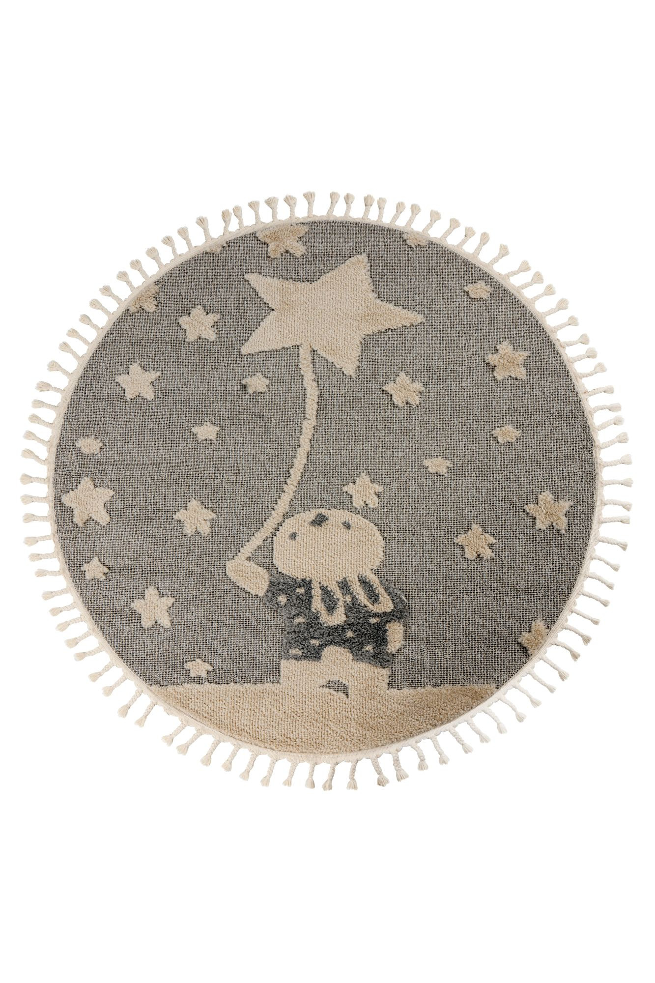 Obsession, Detský kusový koberec My Fano 393 Rast kruh, 133x133 (priemer) kruh, šedá, detská izba