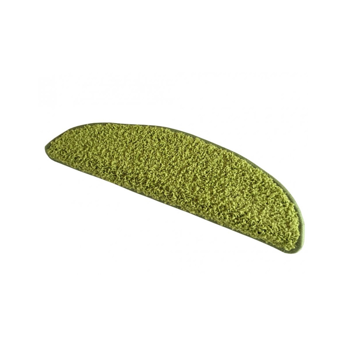 Nášľapy na schody zelený Color shaggy polkruh