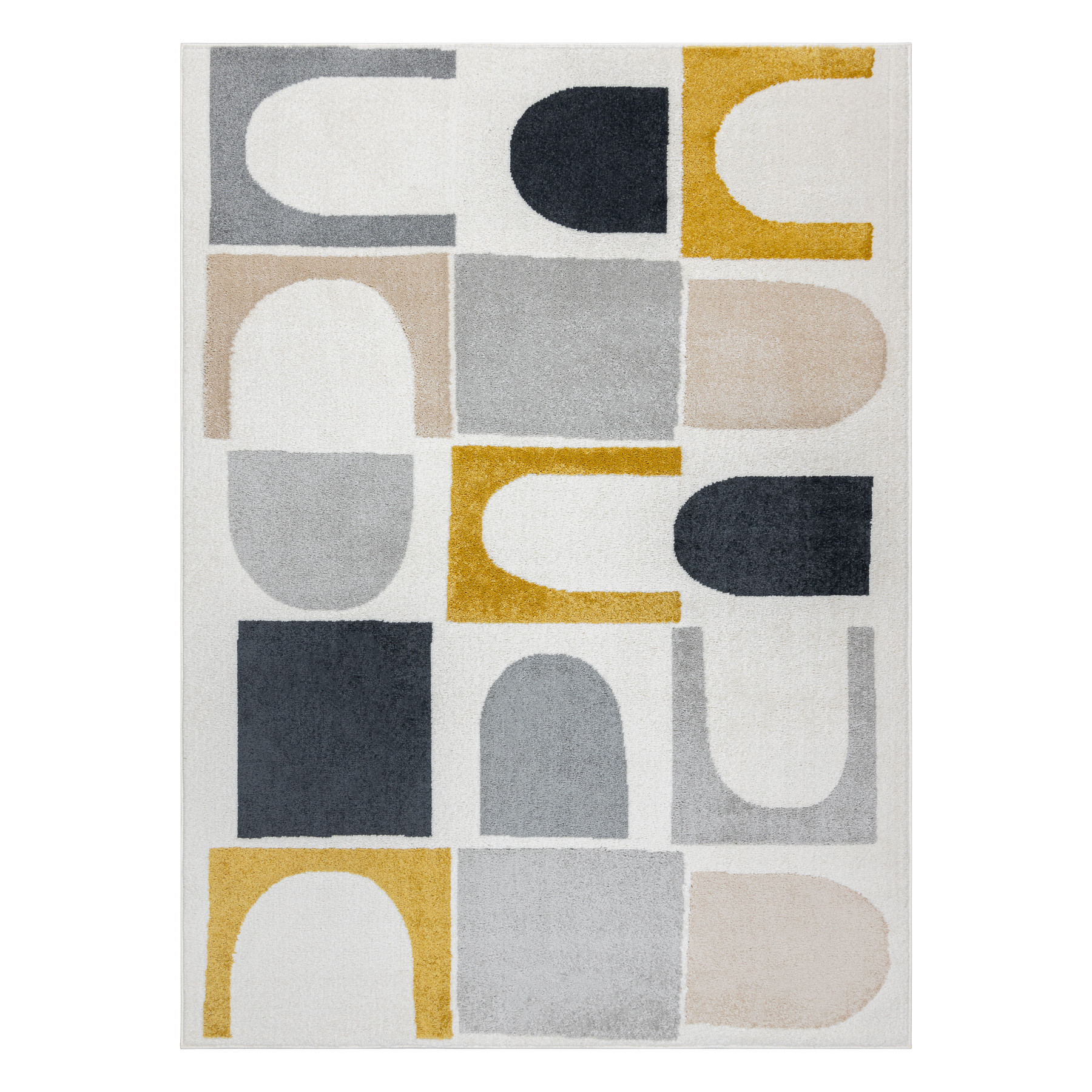 Dywany Łuszczów, Kusový koberec Fusion 0213 white/yellow, 240x330, viacfarebná, kancelária