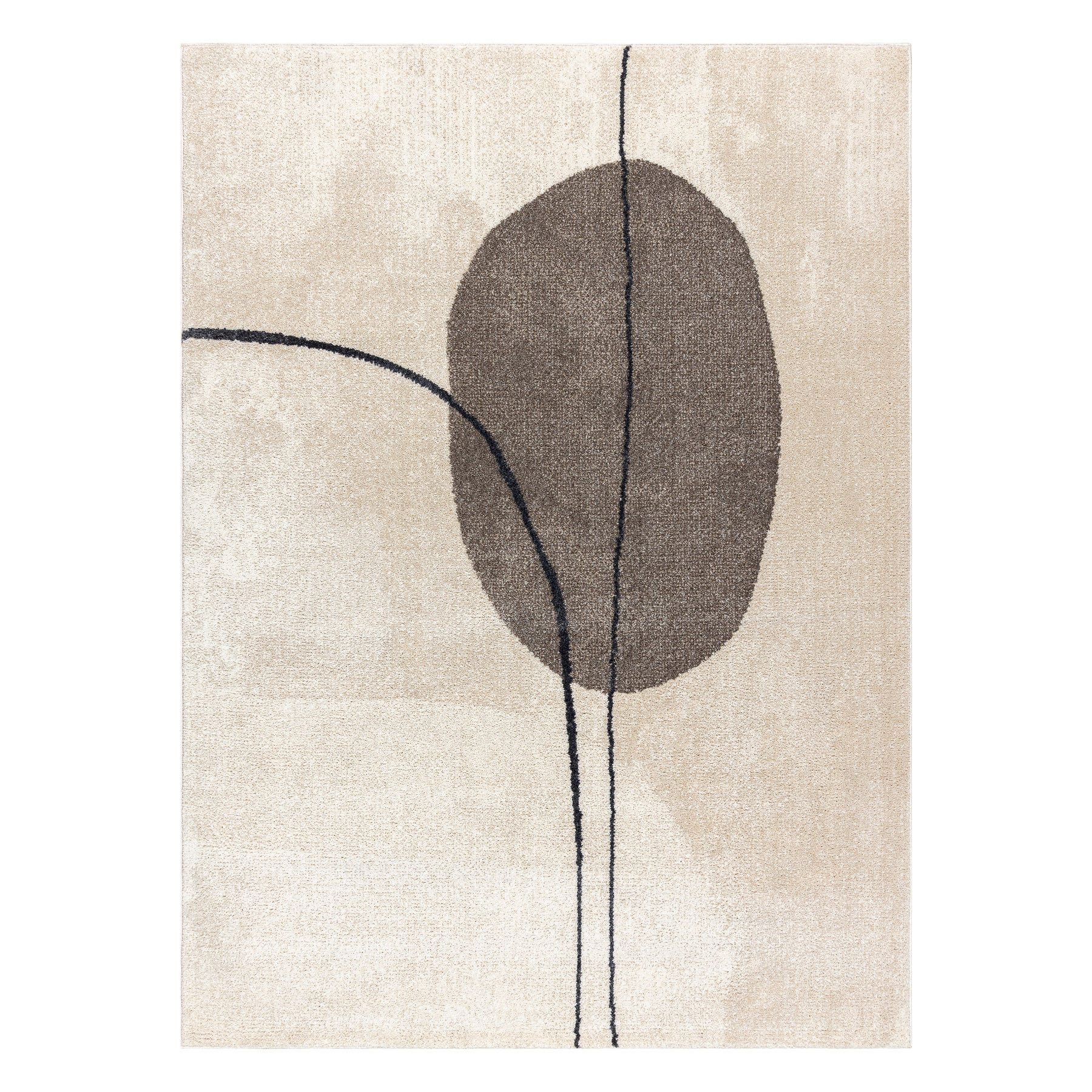 Dywany Łuszczów, Kusový koberec Fusion 0808 cream/l. beige, 160x220, biela, kancelária