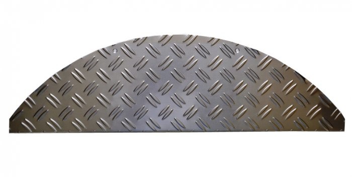 Hamat Nášľapy na schody Hliníkový Steeltred - vonkajšie aj vnútorné - 18x60 polkruh (rozmer vrátane ohybu)