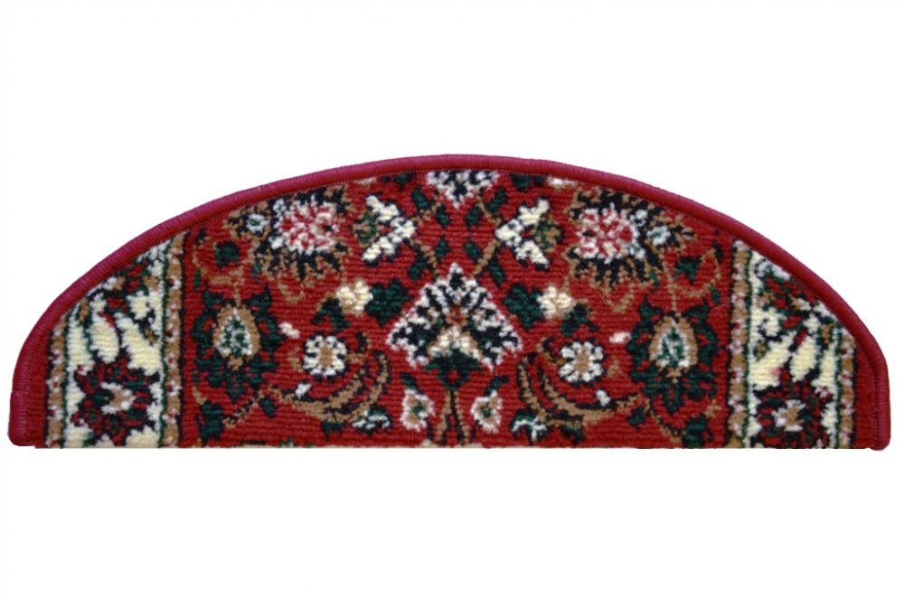 Sintelon Nášľapy na schody Practica červený polkruh, samolepiaci - 24x65 polkruh (rozmer vrátane ohybu)