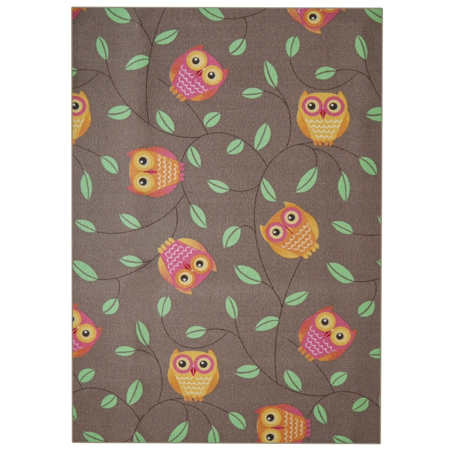 Detský kusový koberec Little Owls, 60x110, hnedá, detská izba
