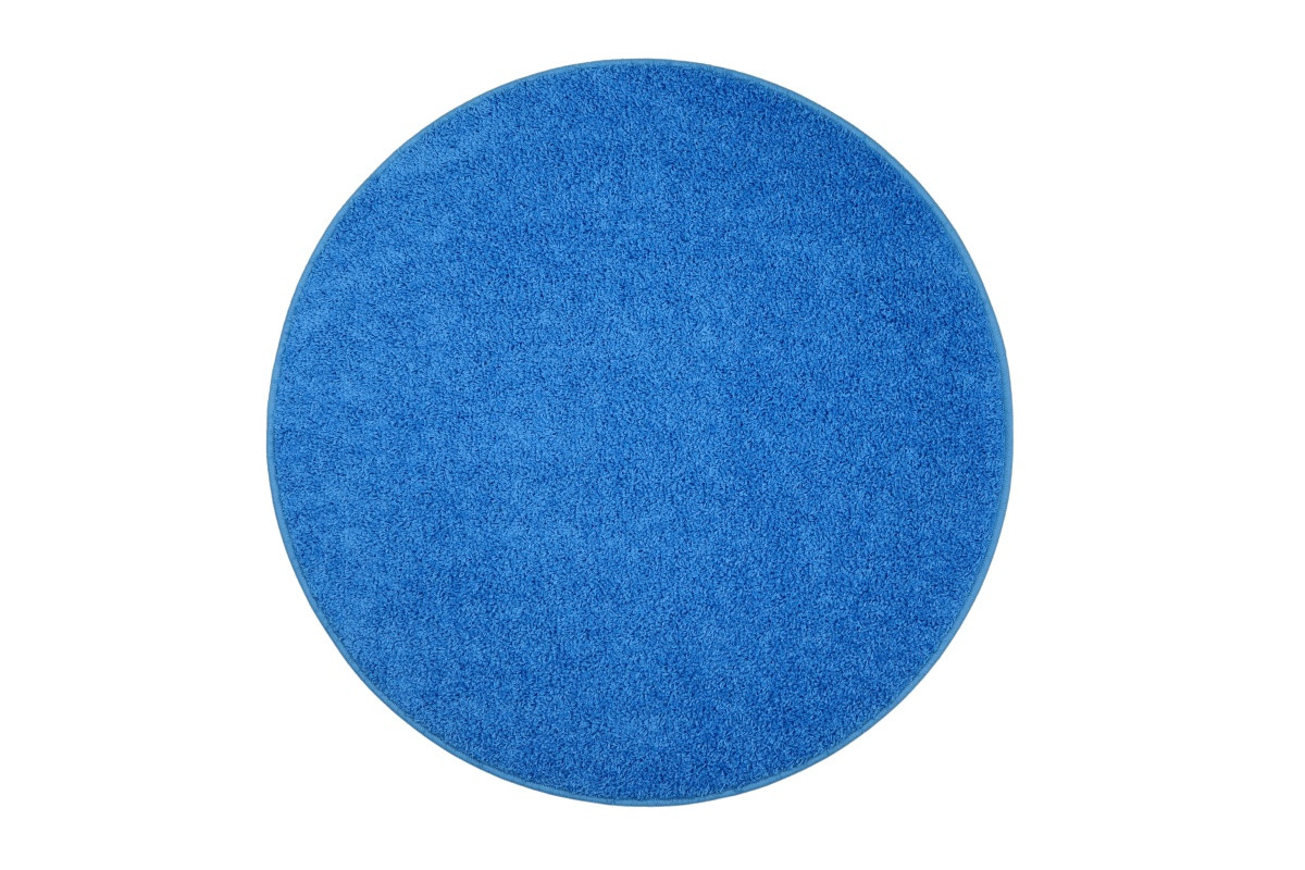 Vopi, AKCIA: 120x120 (průměr) kruh cm Kusový koberec Color shaggy modrý guľatý, modrá, chodba / predsieň