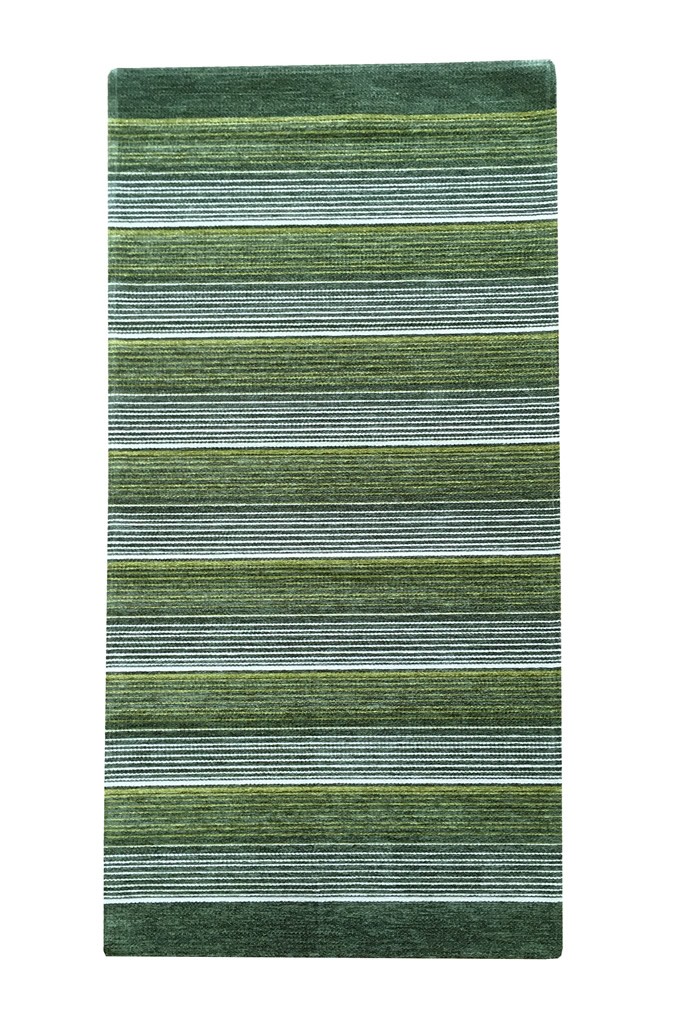 Oriental Weavers, Protišmykový ručne tkaný behúň Laos 140 / 999X, 55x85, zelená, chodba / predsieň