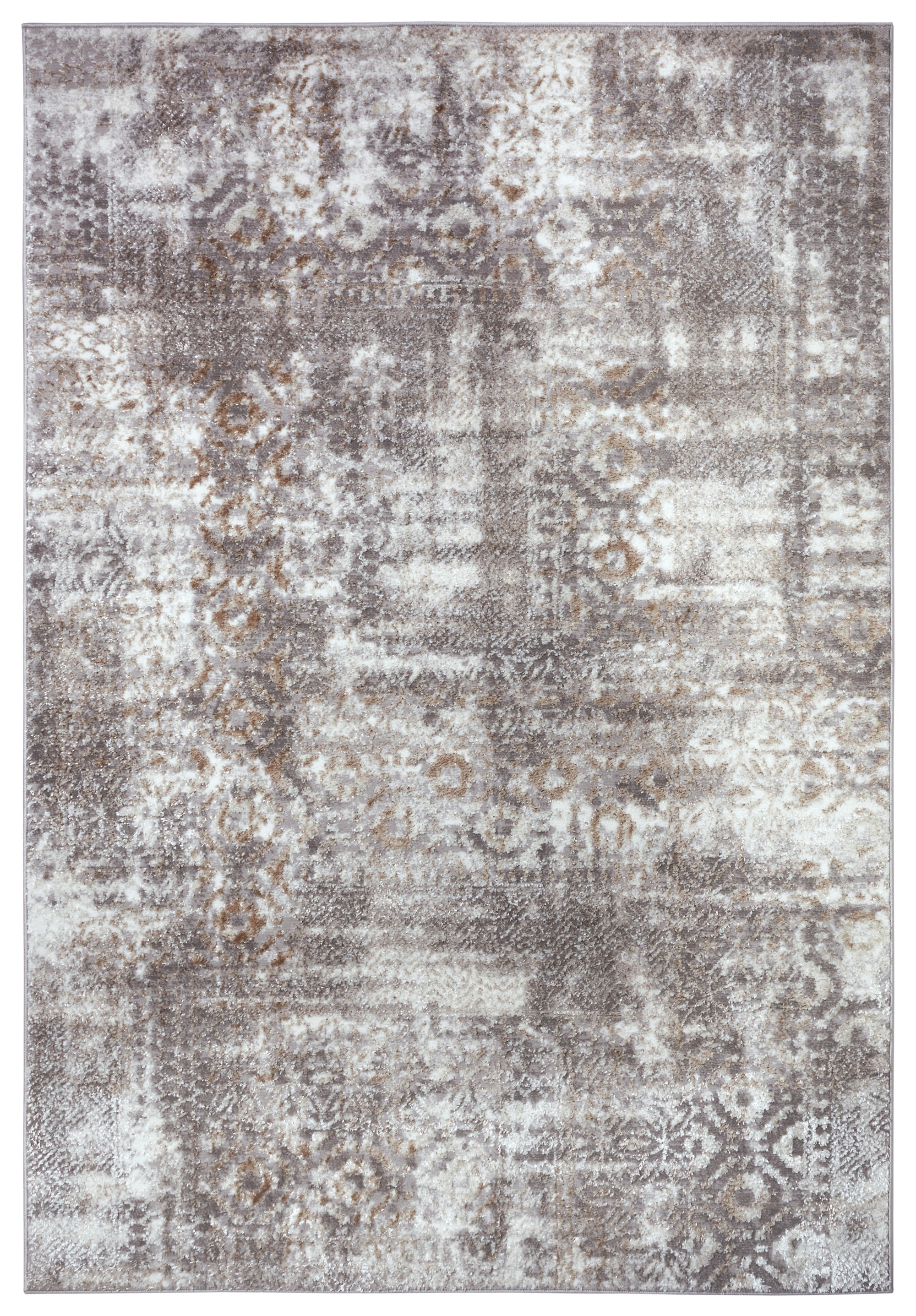 Hanse Home, AKCIA: 57x90 cm Kusový koberec Shine 105924 Style Grey Brown, hnedá, obývacia izba