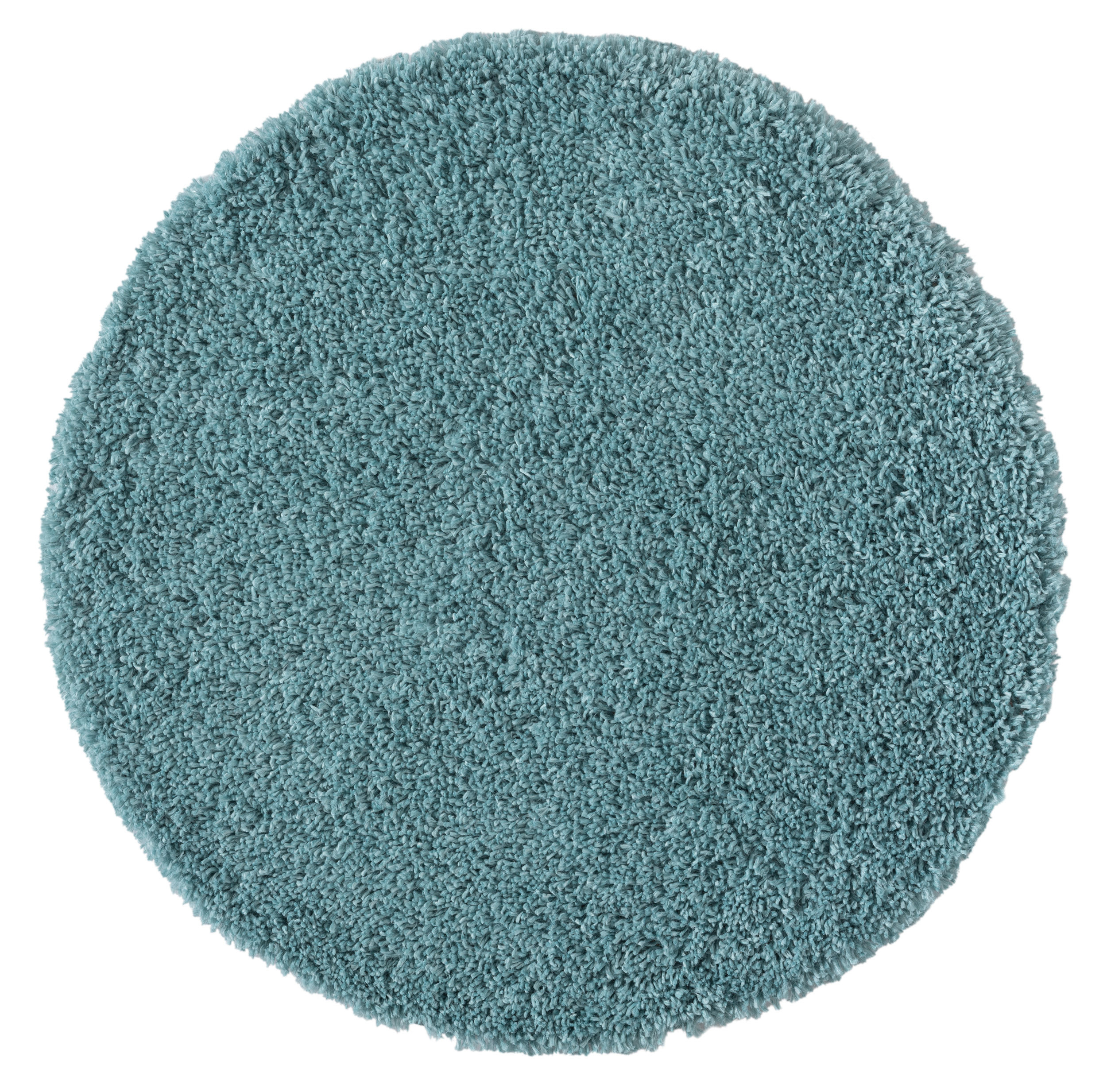 My Flair, Kusový koberec My Shaggy hellblau kruh, 150x150 (priemer) kruh, modrá, chodba / predsieň