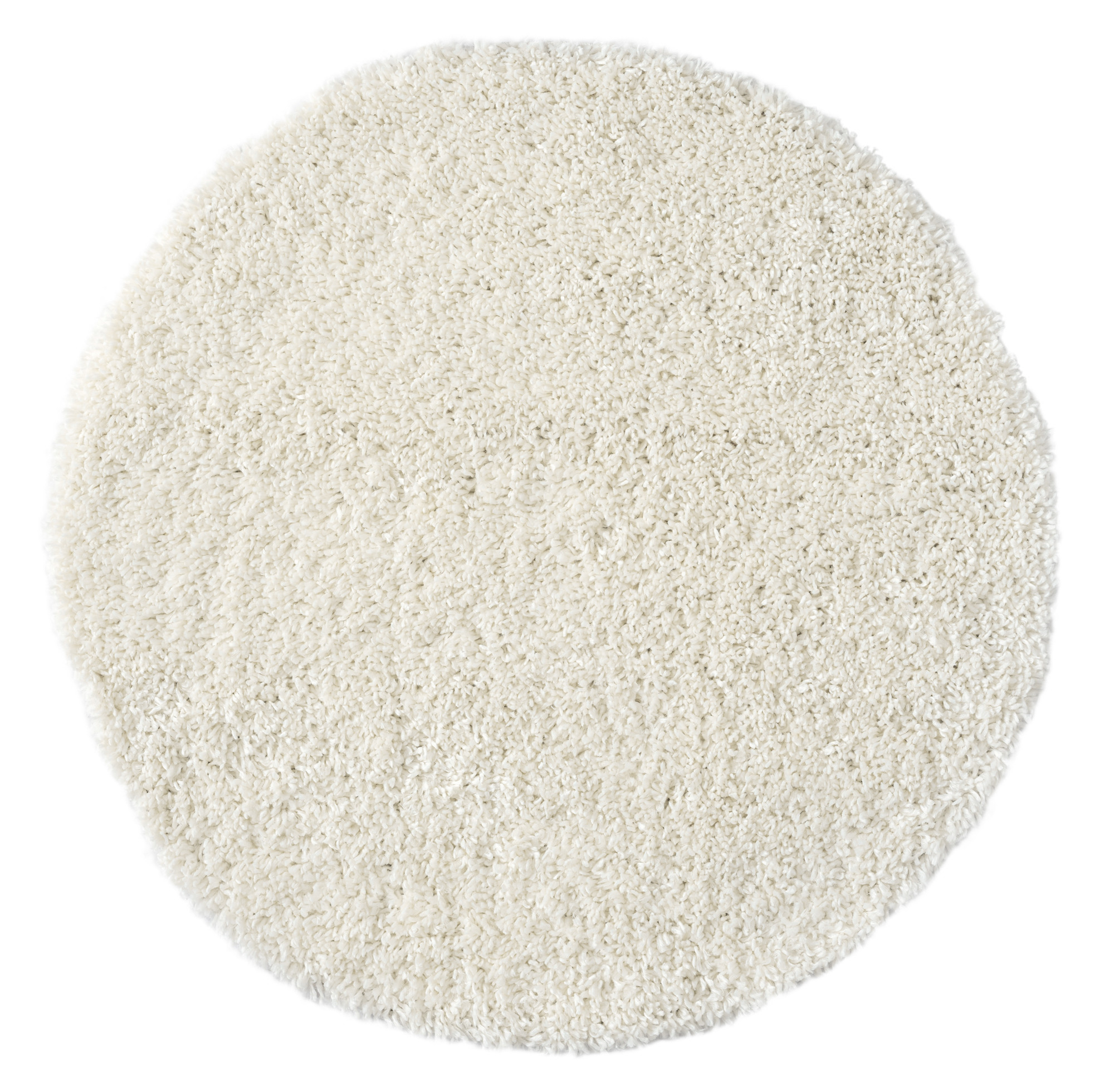 My Flair, Kusový koberec My Shaggy creme kruh, 100x100 (priemer) kruh, biela, chodba / predsieň